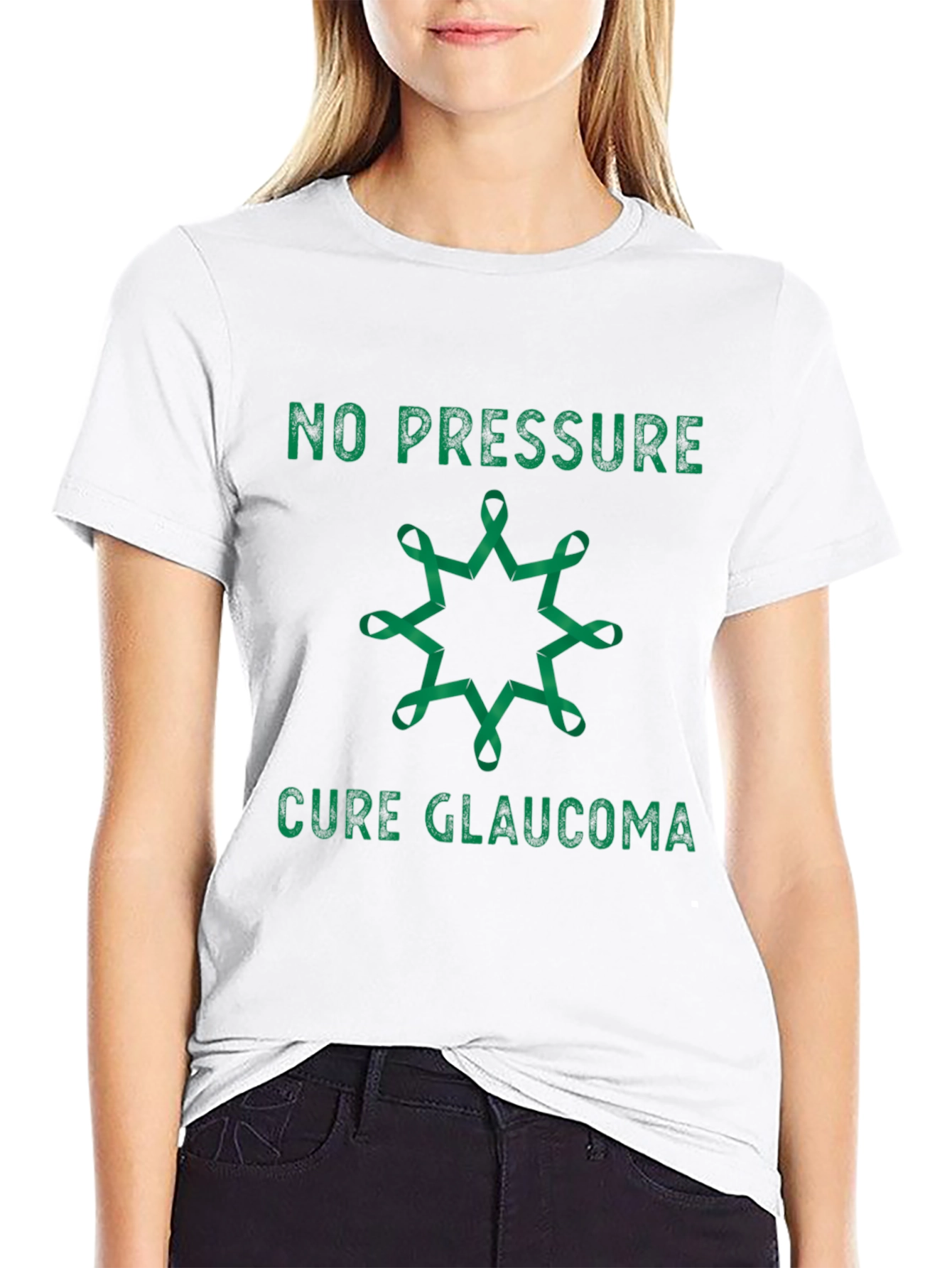 No Pressure Cure Glaucoma Awareness T-Shirt
