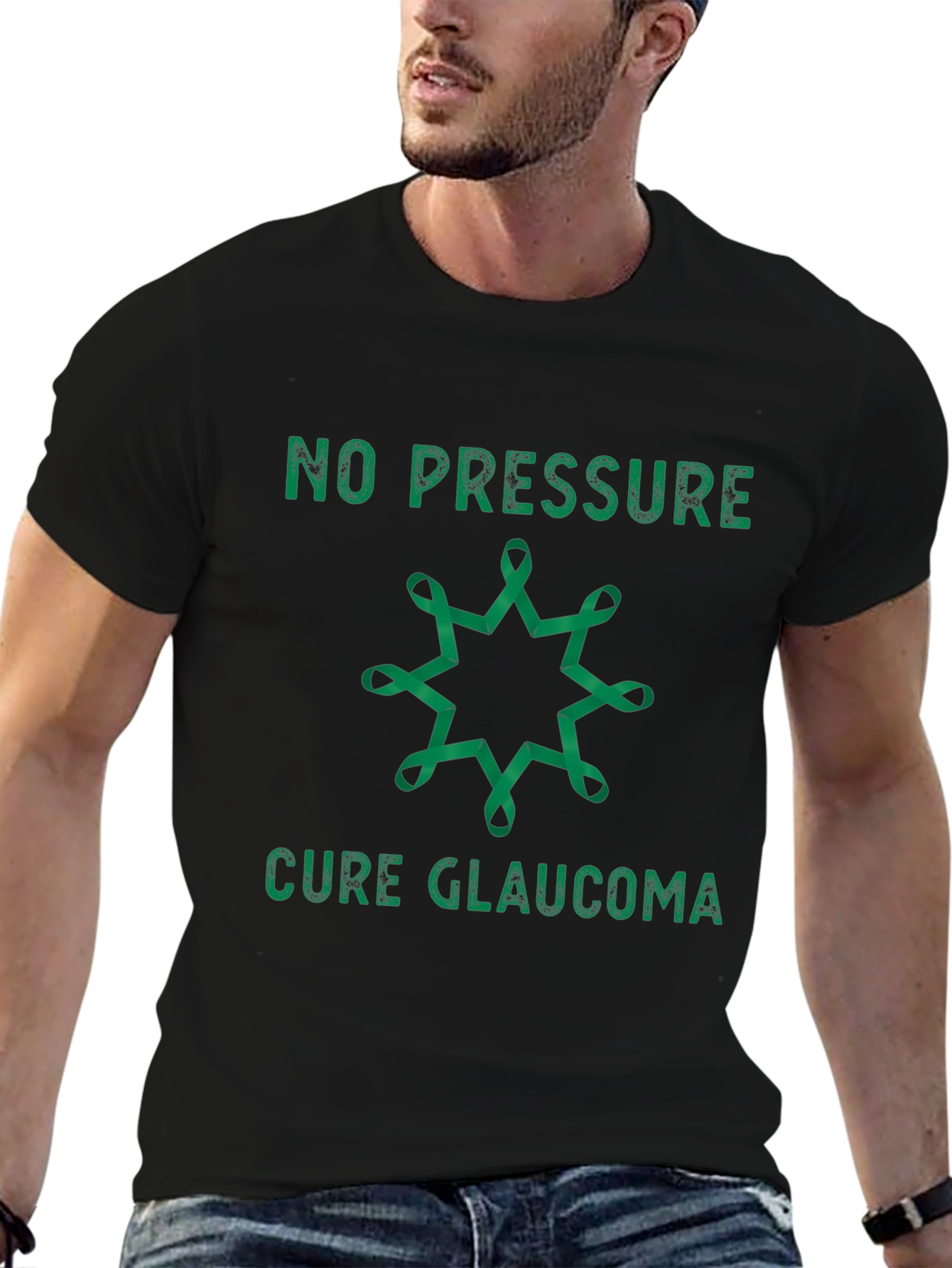 No Pressure Cure Glaucoma Awareness T-Shirt