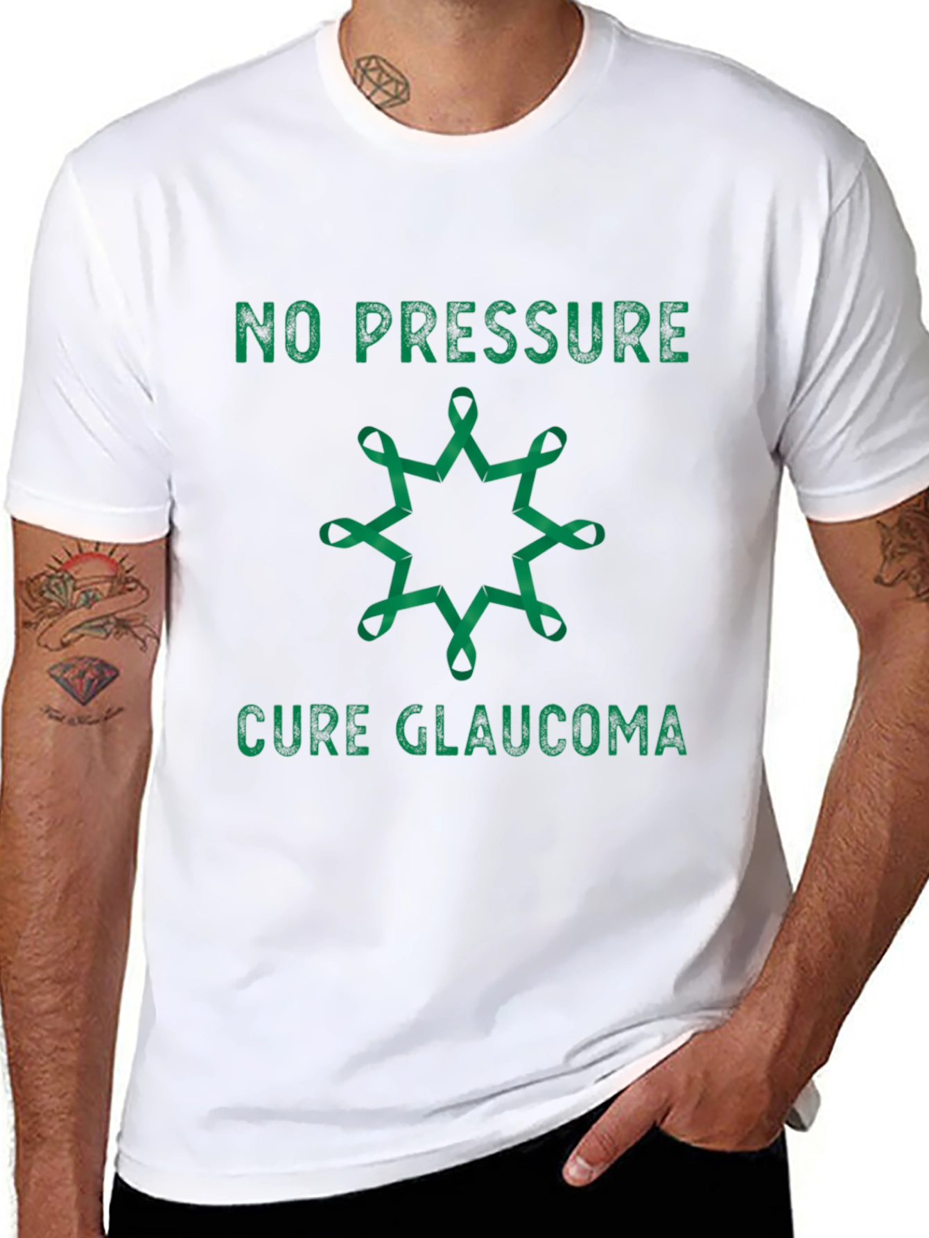 No Pressure Cure Glaucoma Awareness T-Shirt