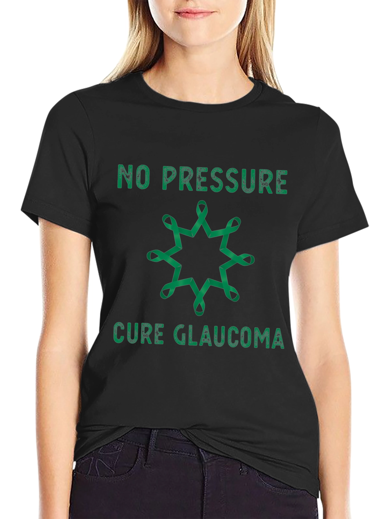 No Pressure Cure Glaucoma Awareness T-Shirt