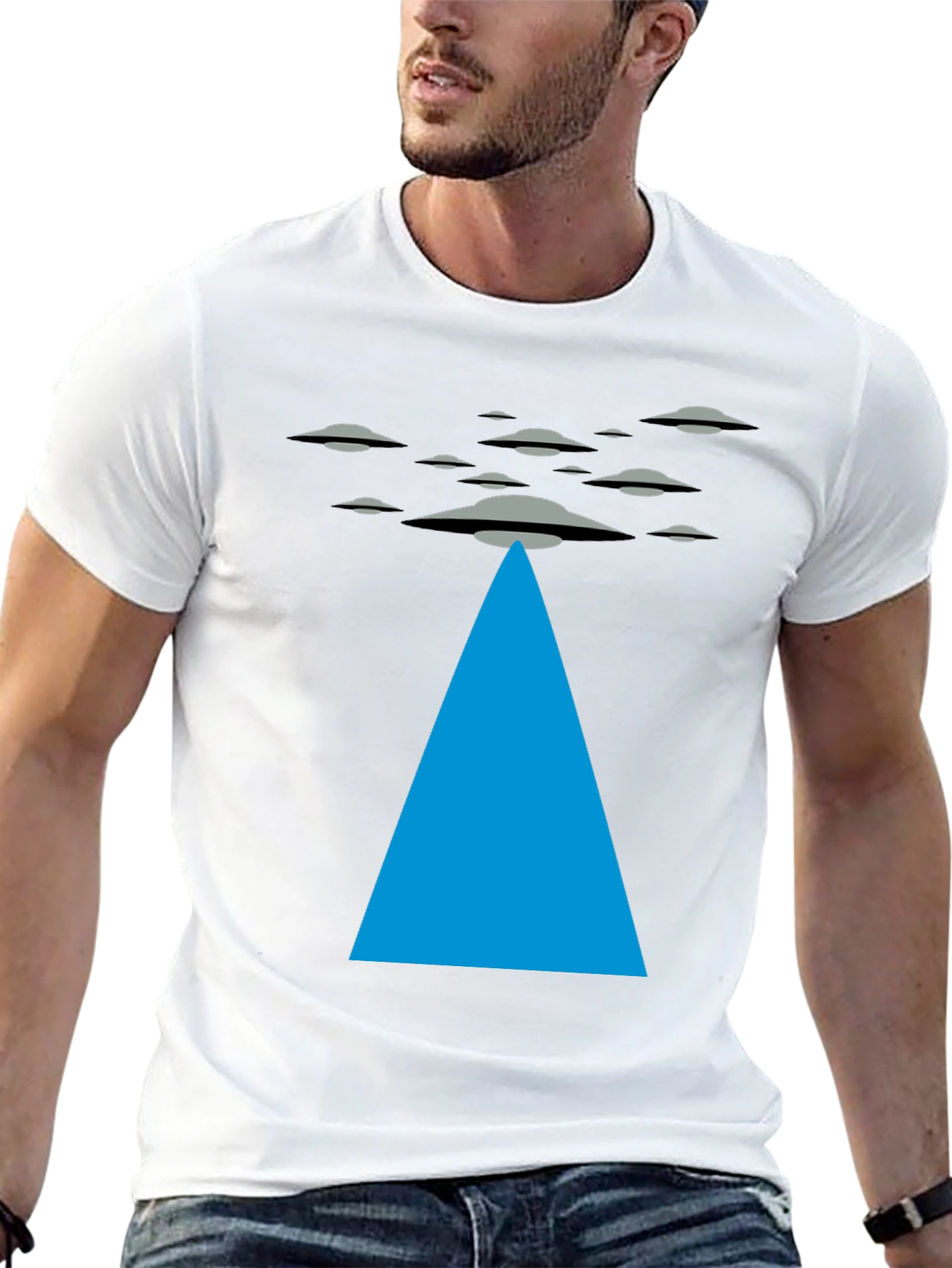 UFO Abduction Black T-Shirt