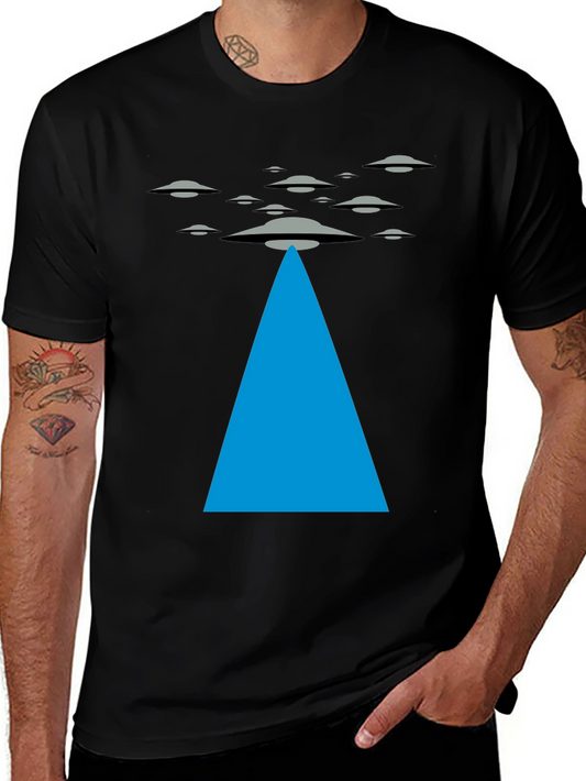 UFO Abduction Black T-Shirt