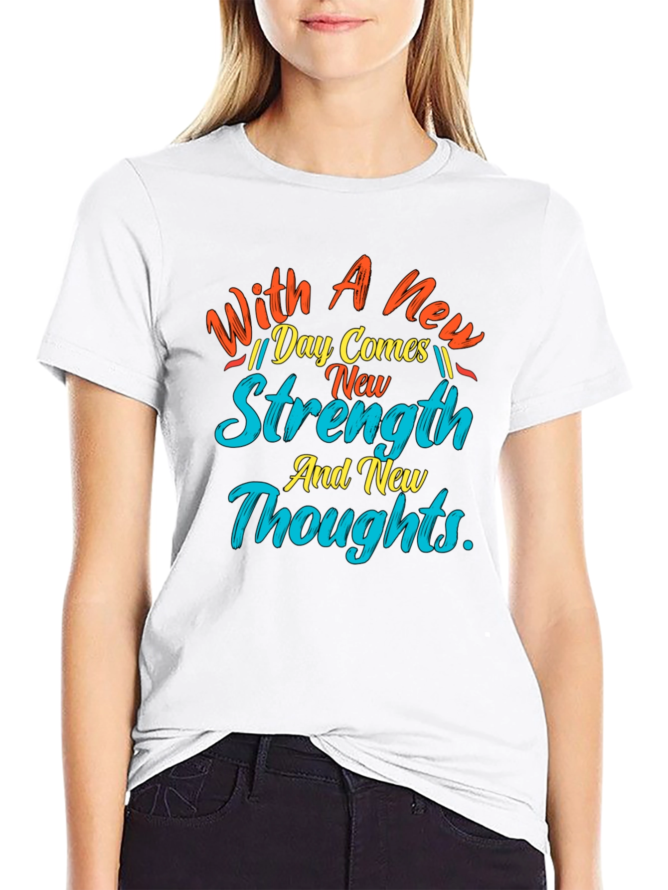 Motivational New Day Strength Graphic Tee