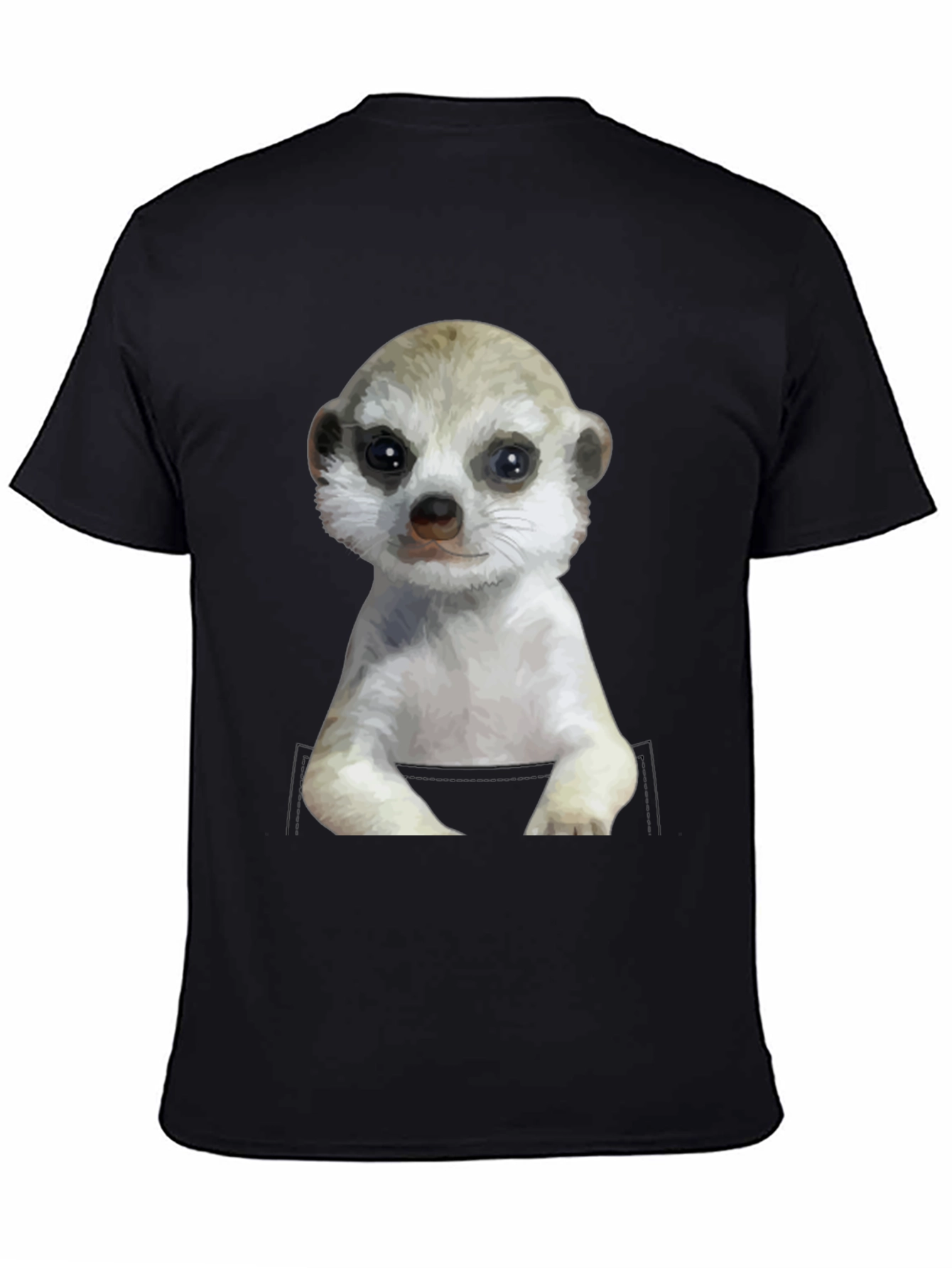 Meerkat in Pocket Graphic Tee - Cute Animal T-Shirt