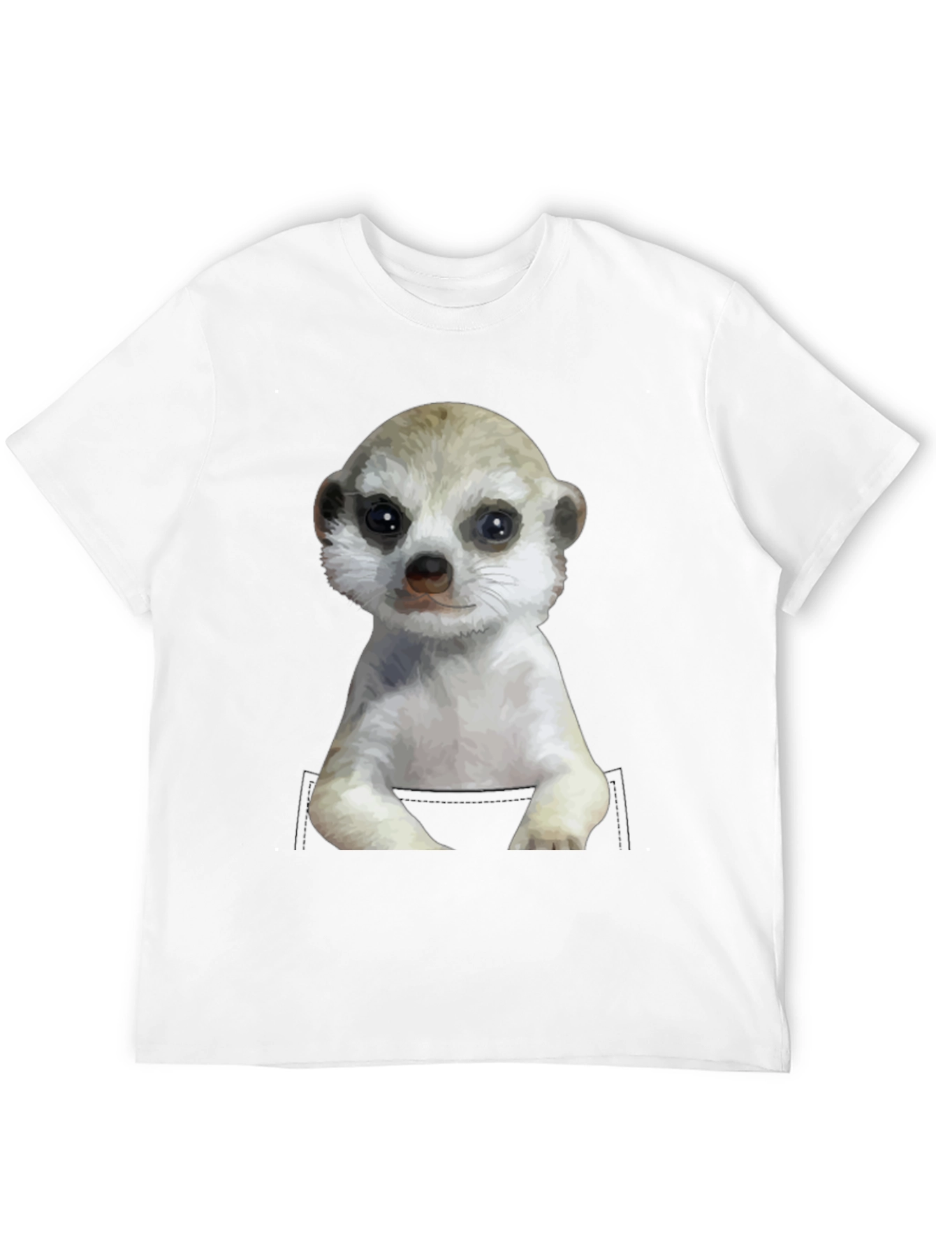 Meerkat in Pocket Graphic Tee - Cute Animal T-Shirt