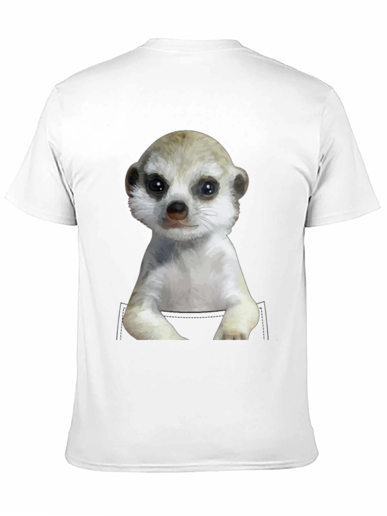 Meerkat in Pocket Graphic Tee - Cute Animal T-Shirt