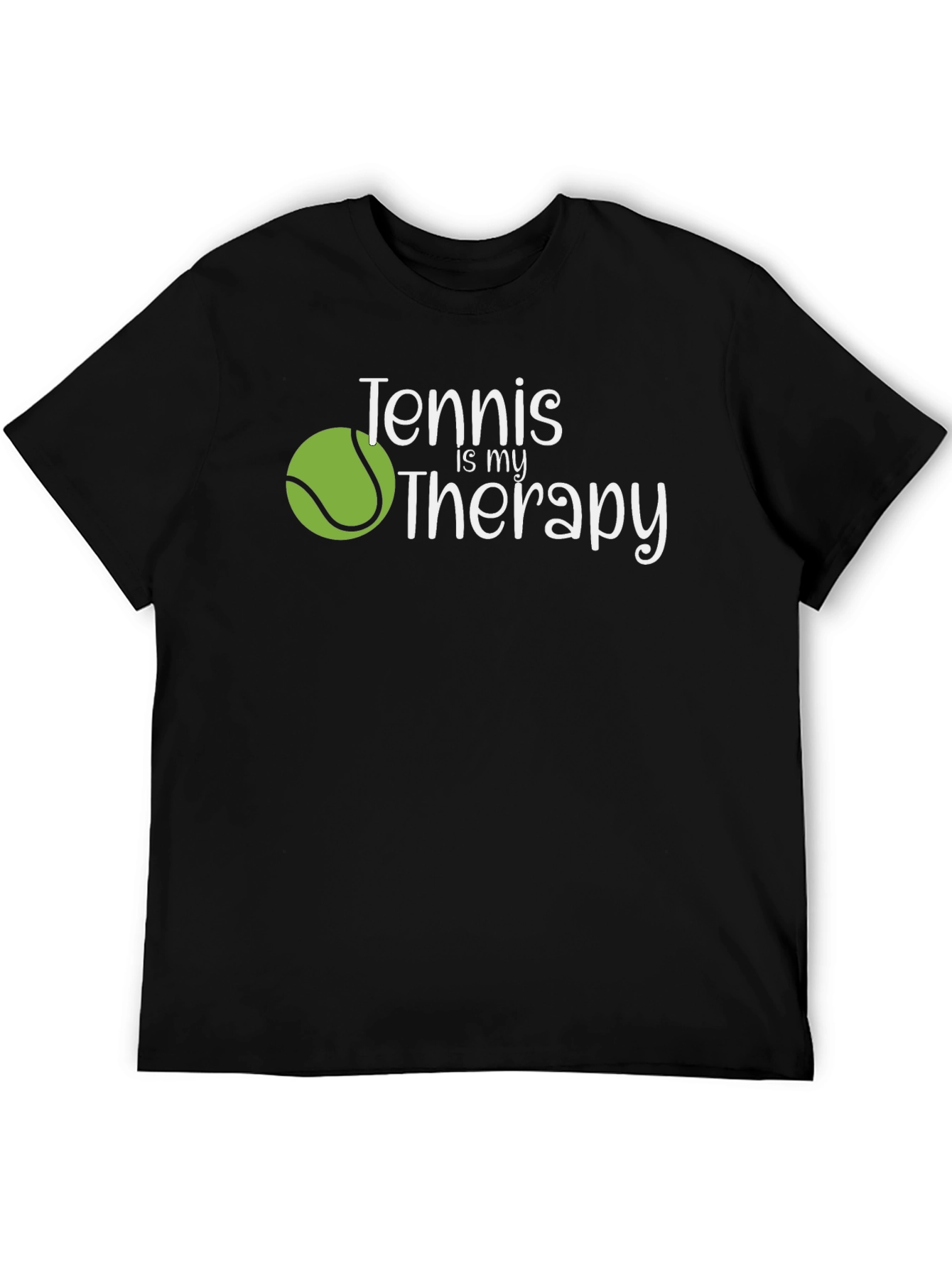 Tennis is my Therapy Black T-Shirt