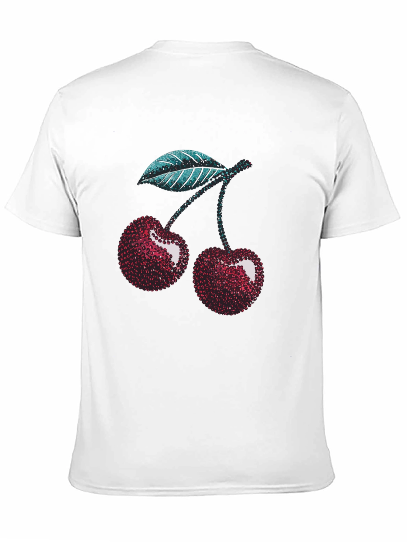 Sparkling Cherry Graphic Tee - Trendy Fruit Design