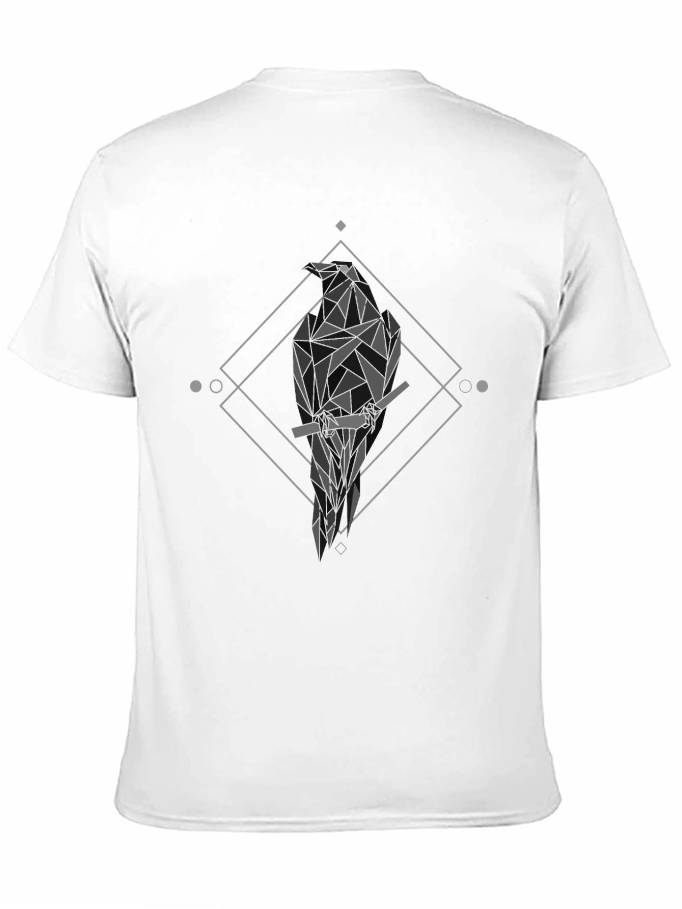 Geometric Raven Graphic Tee - Modern Streetwear