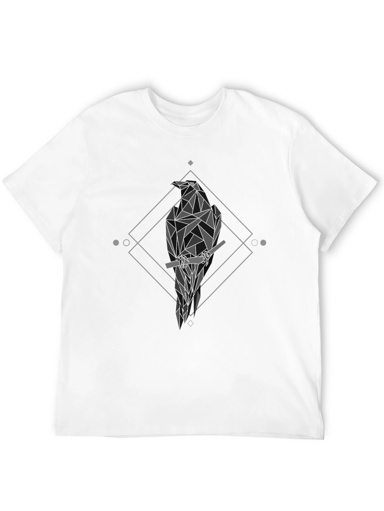 Geometric Raven Graphic Tee - Modern Streetwear