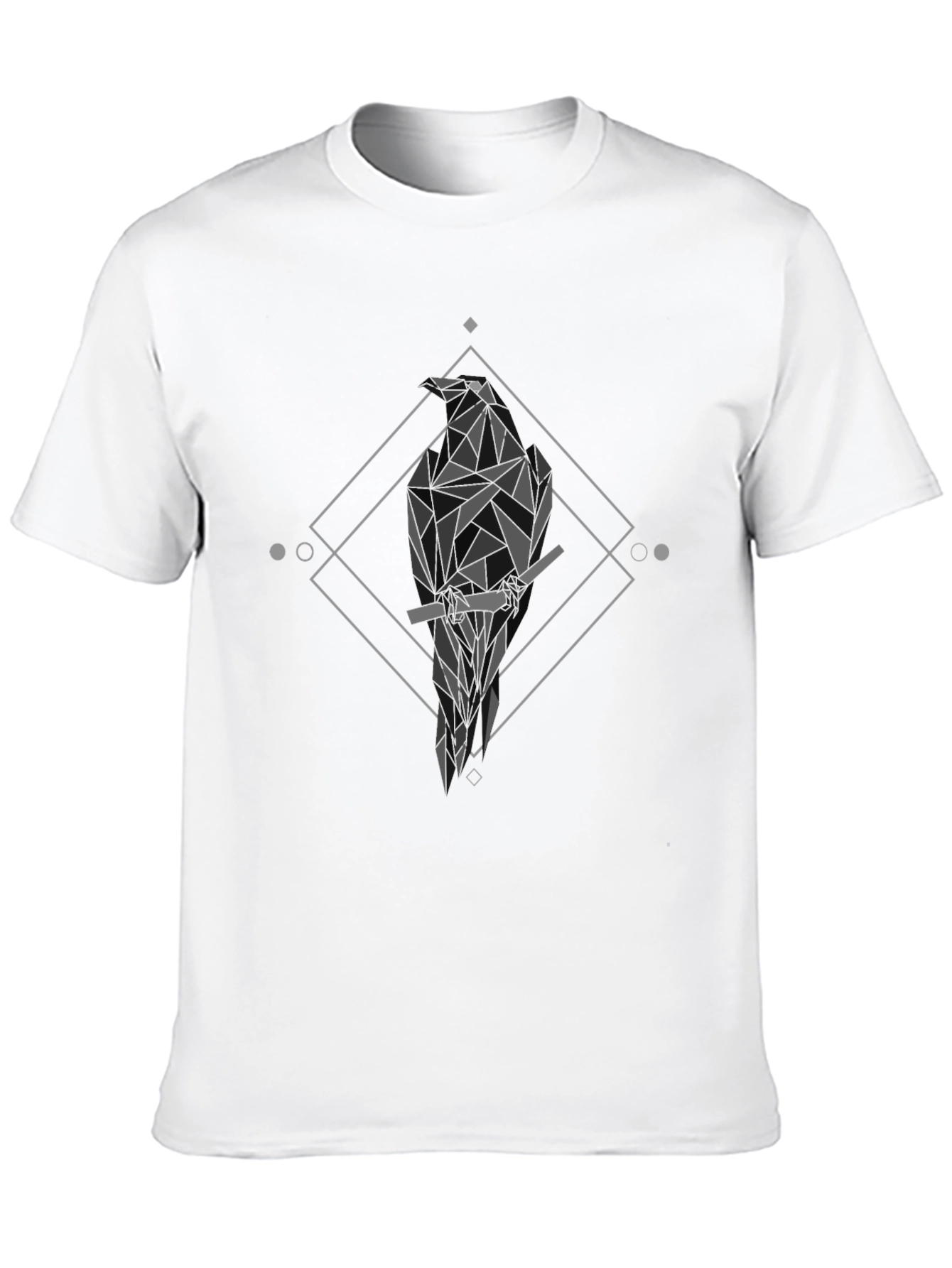 Geometric Raven Graphic Tee - Modern Streetwear