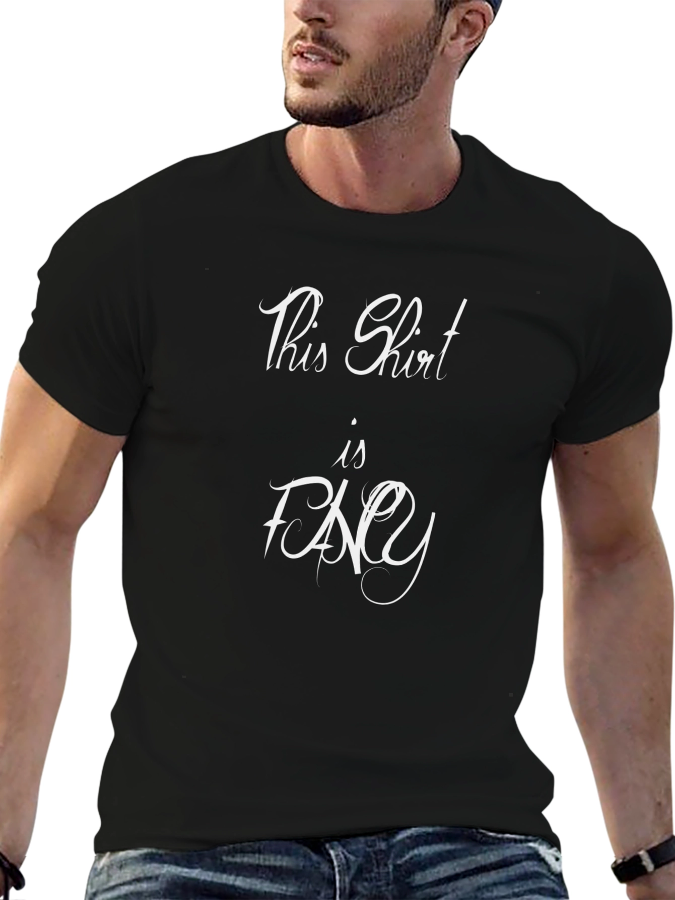 Fancy Script Graphic Tee - Black T-Shirt