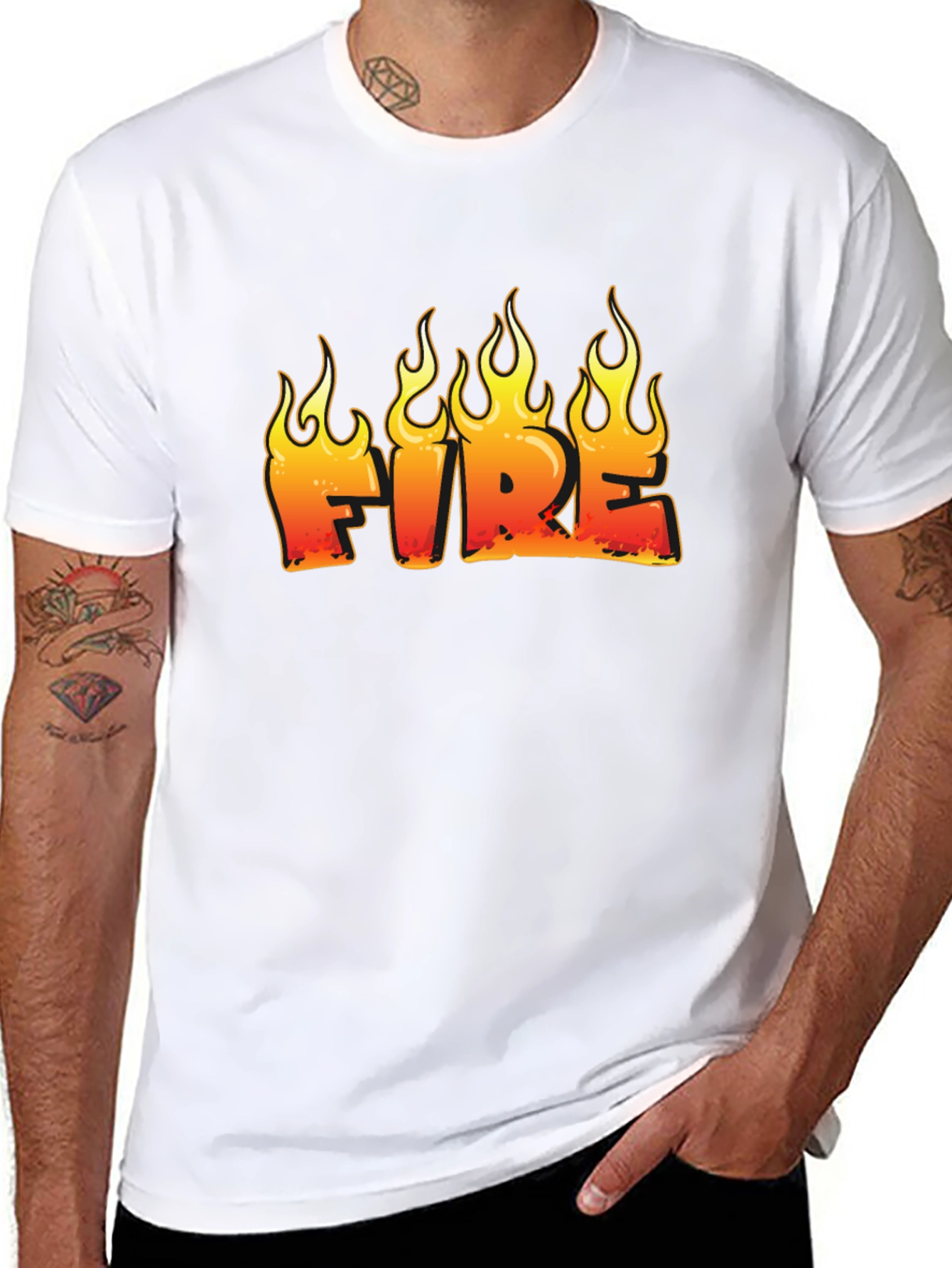 Fiery Graphic T-Shirt