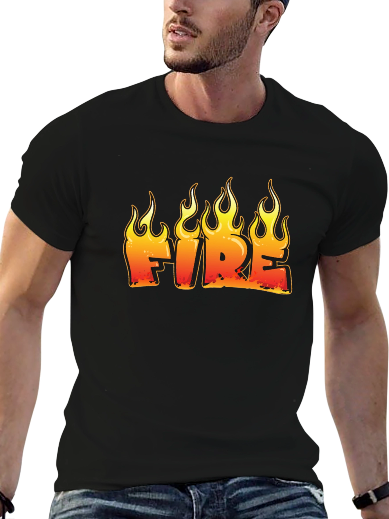 Fiery Graphic T-Shirt