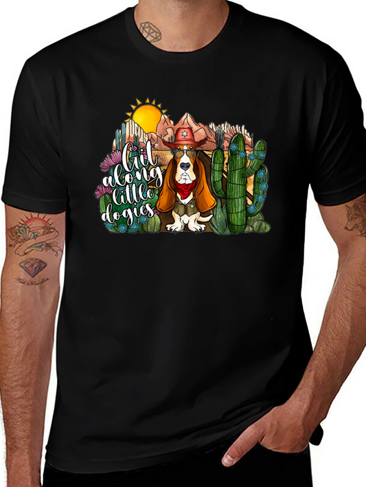 Cowboy Dog Tee - Git Along Little Dogies