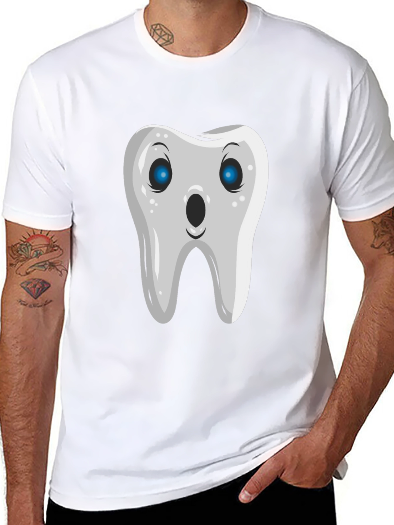 Funny Tooth Graphic Tee - Black