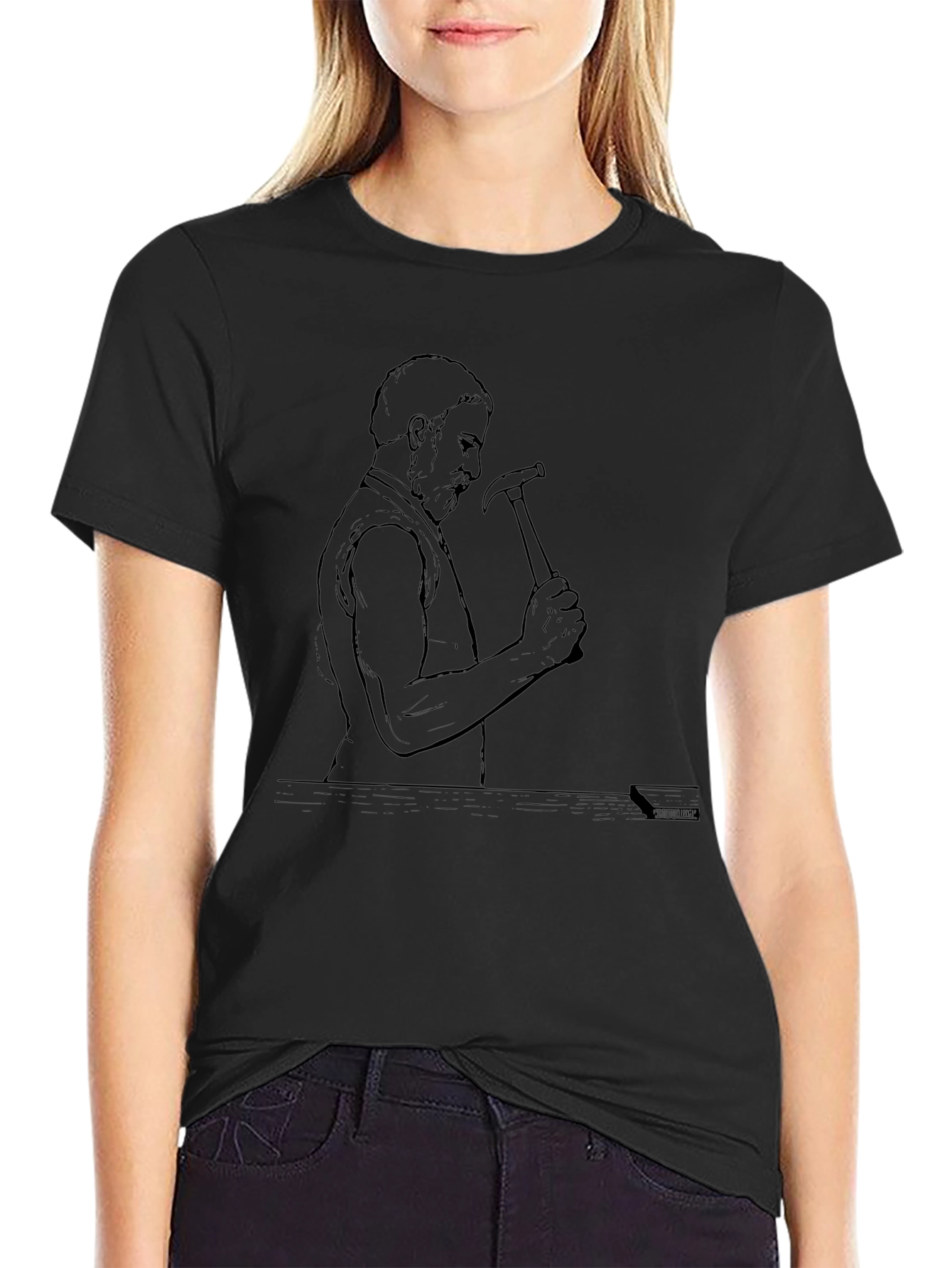 Artisan Hammering T-Shirt - Black