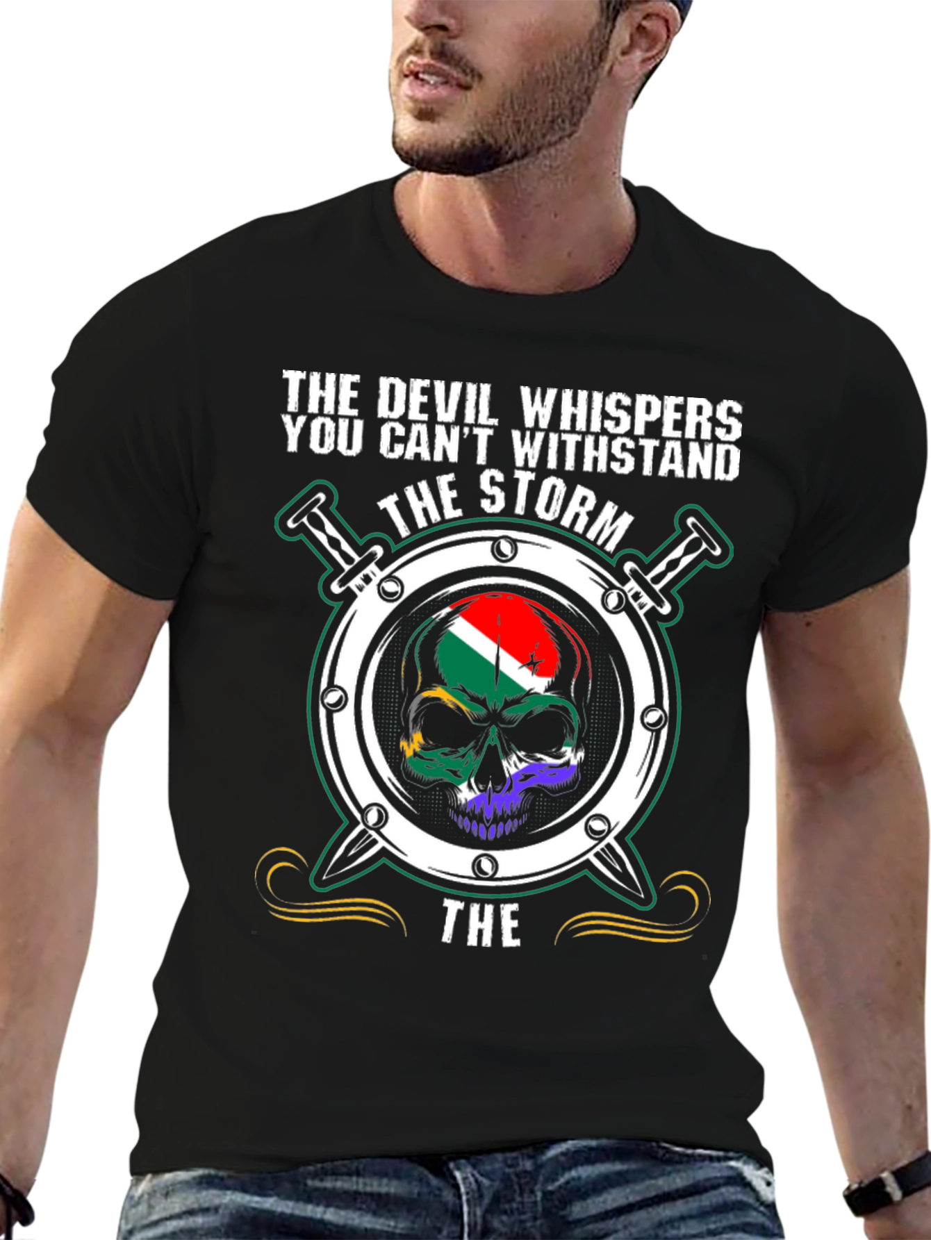 Devil Storm Skull T-Shirt