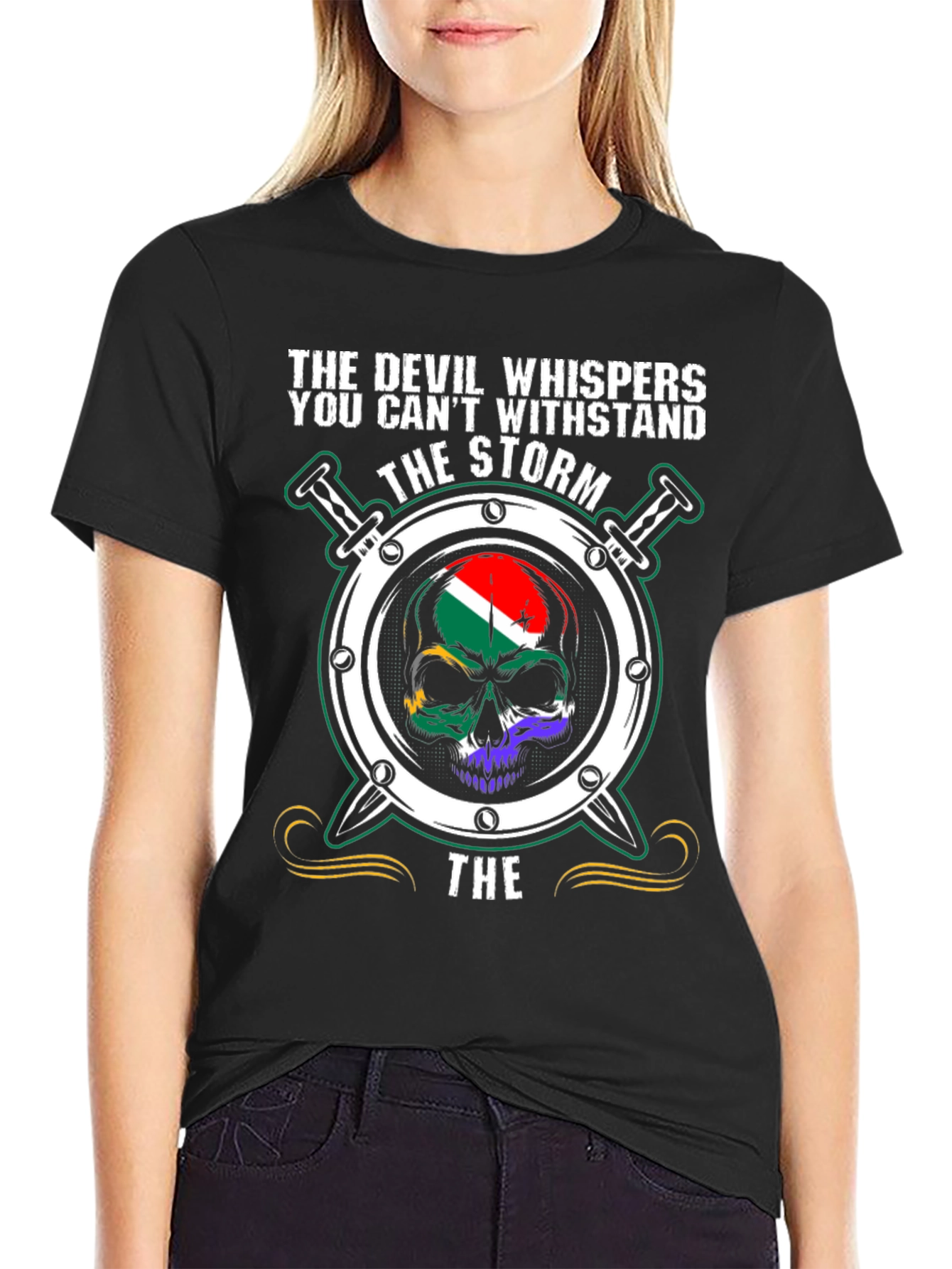 Devil Storm Skull T-Shirt