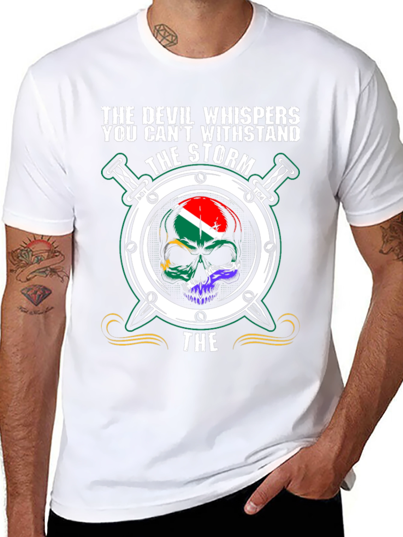 Devil Storm Skull T-Shirt