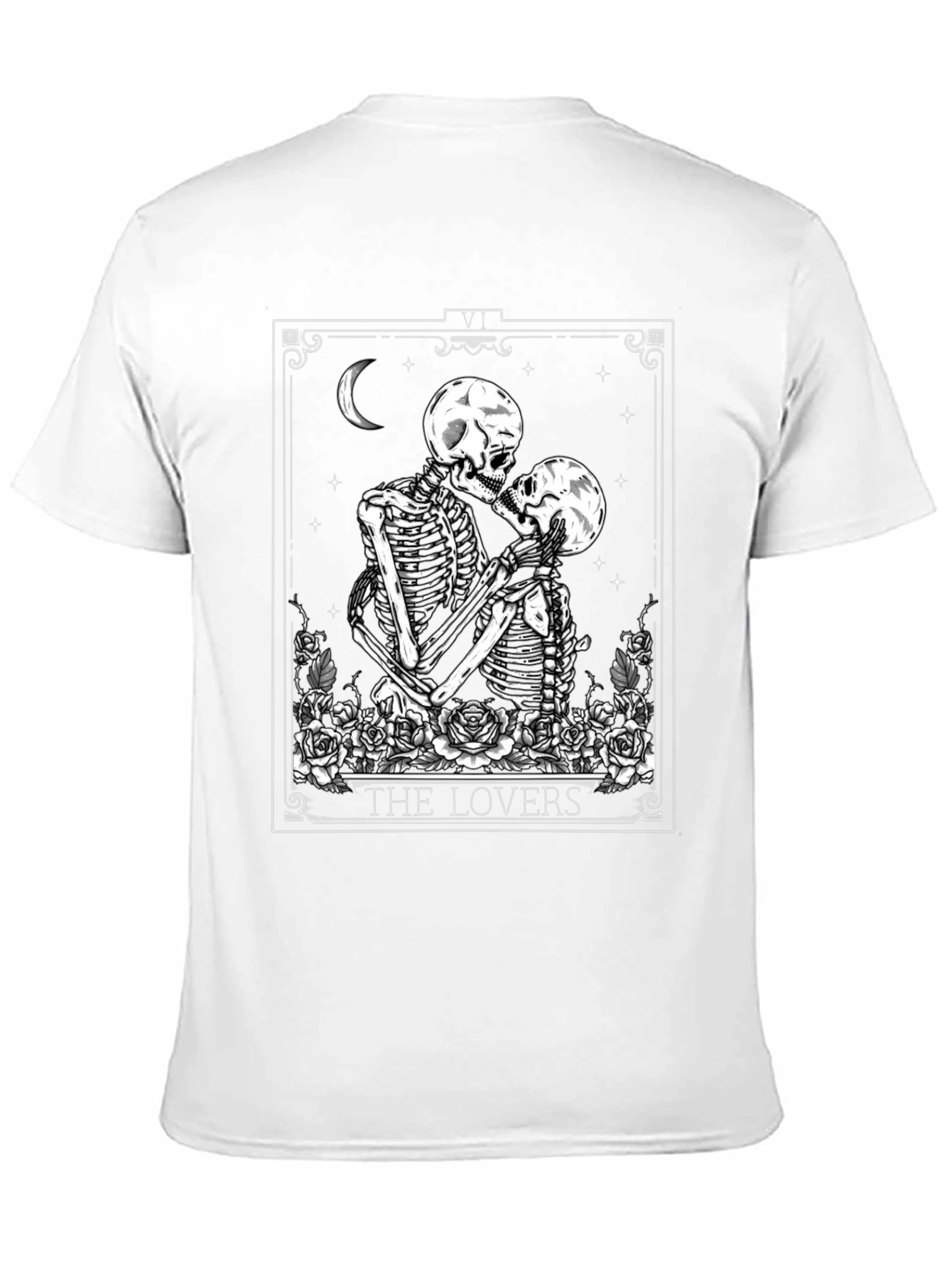 The Lovers Skeleton Tarot Card T-Shirt