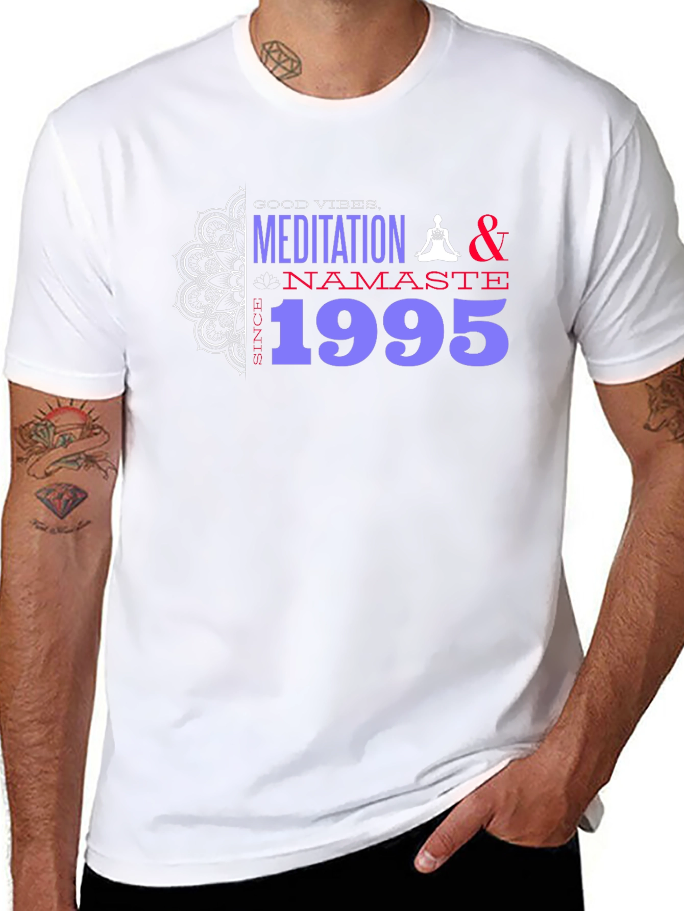Meditation Namaste Since 1995 Black T-Shirt