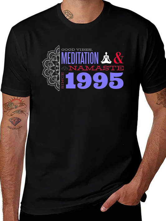 Meditation Namaste Since 1995 Black T-Shirt
