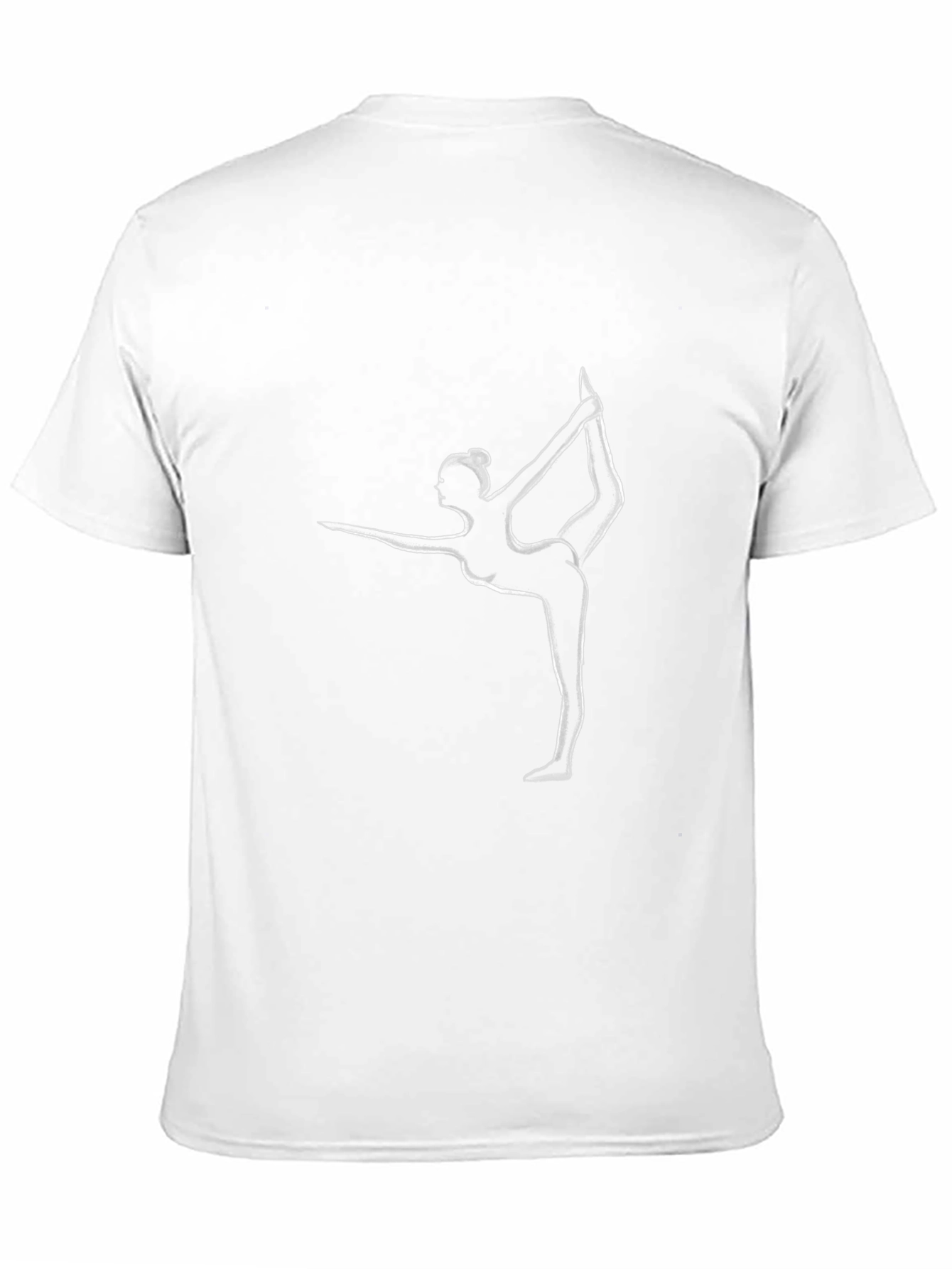 Yoga Pose Graphic Tee - Black Cotton Comfort