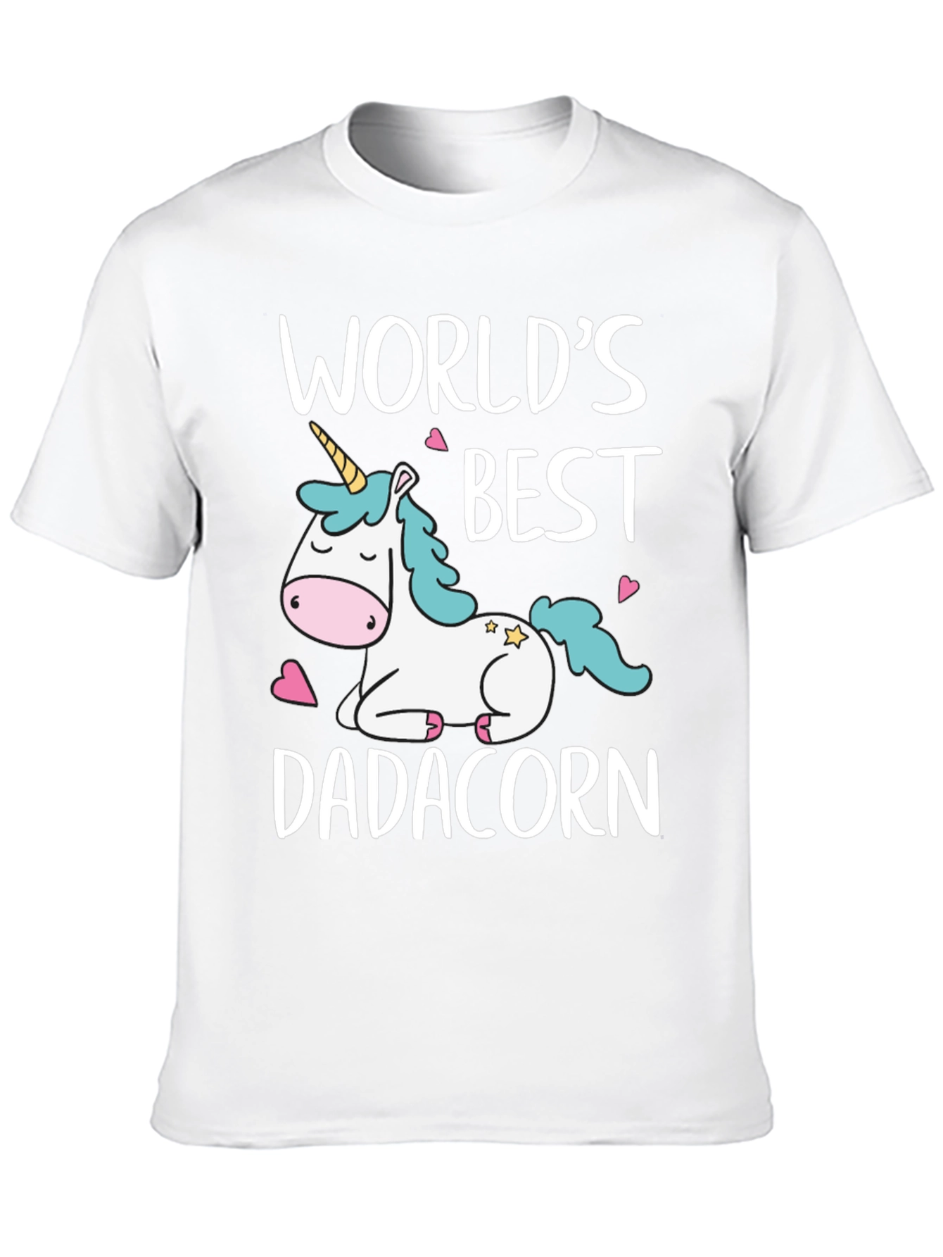 Worlds Best Dadacorn Black T-Shirt
