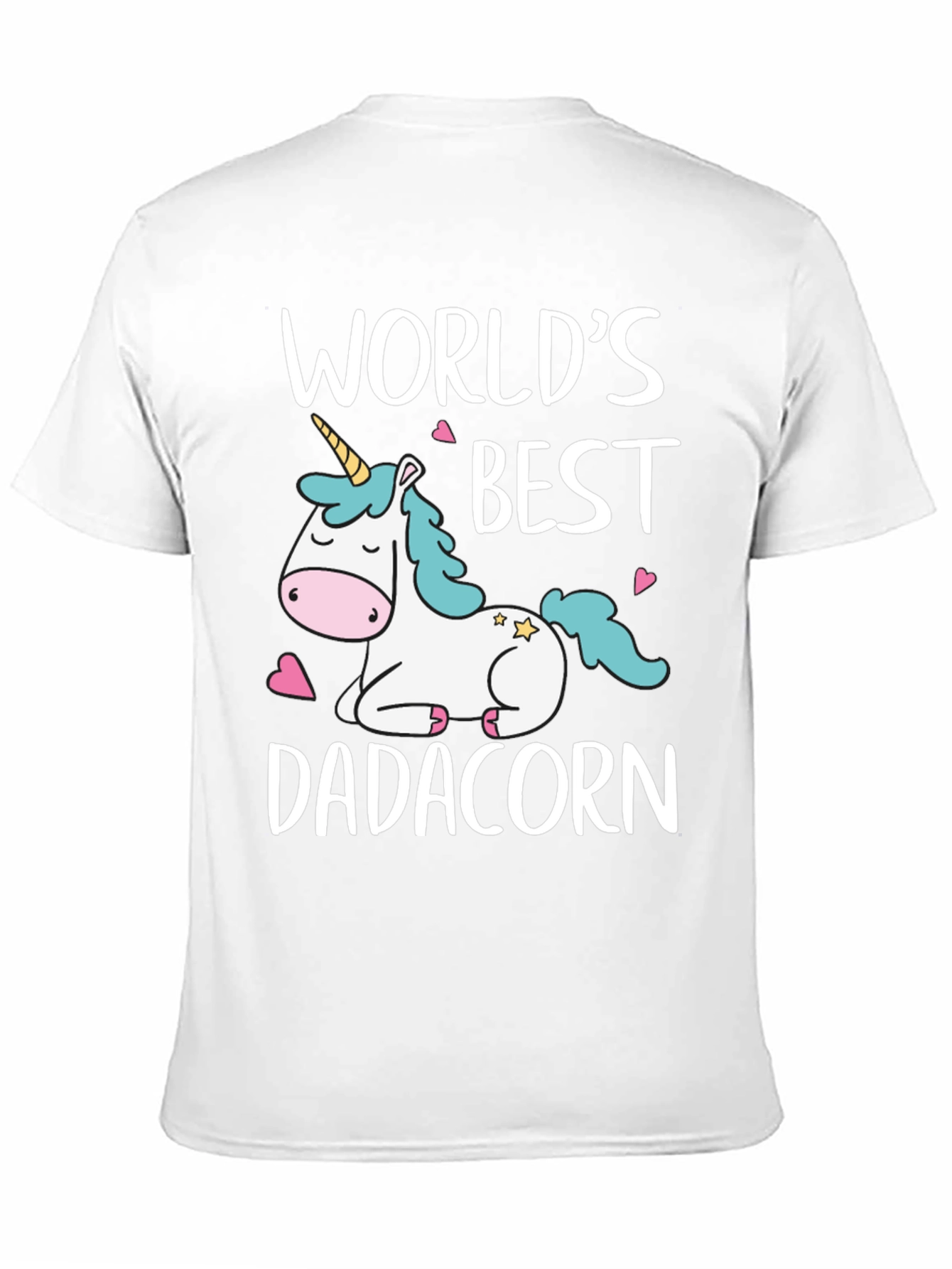 Worlds Best Dadacorn Black T-Shirt