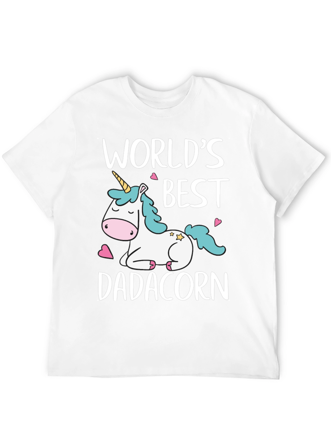 Worlds Best Dadacorn Black T-Shirt