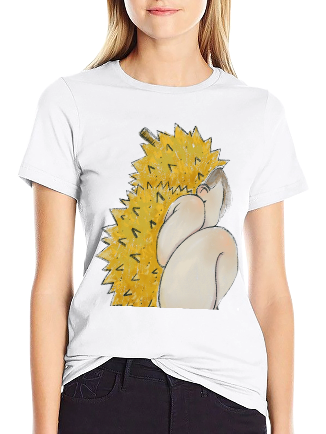 Durian Hug T-Shirt - Quirky Graphic Tee