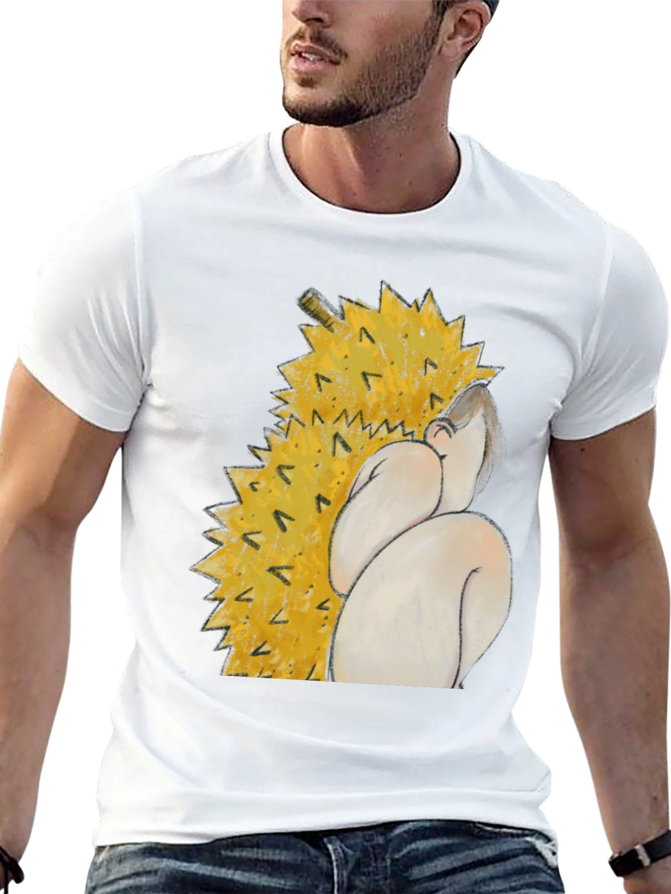 Durian Hug T-Shirt - Quirky Graphic Tee