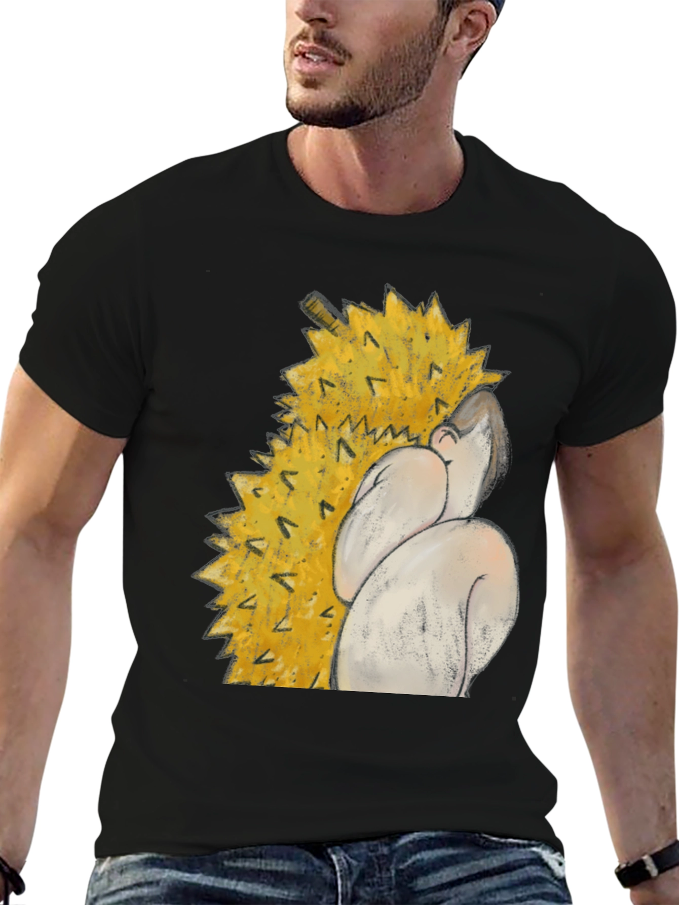 Durian Hug T-Shirt - Quirky Graphic Tee