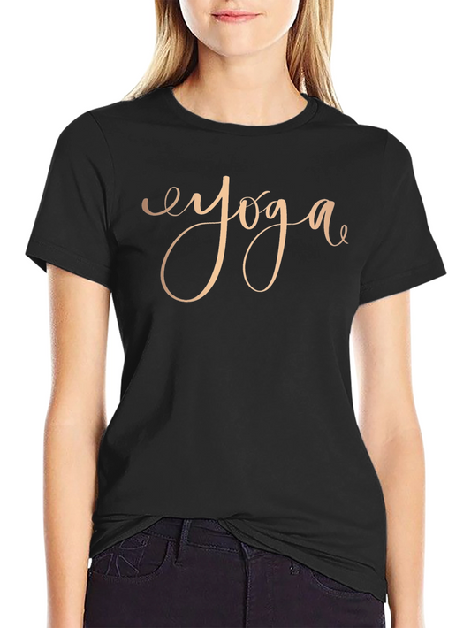 Yoga Script Graphic T-Shirt - Soft Cotton Tee