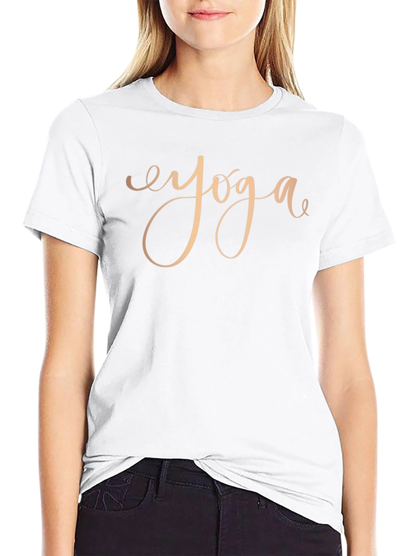 Yoga Script Graphic T-Shirt - Soft Cotton Tee