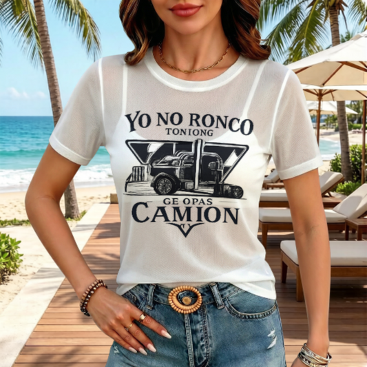Big Rig Trucker Graphic Tee – “Yo No Ronco, Yo Sueño”(z1199)