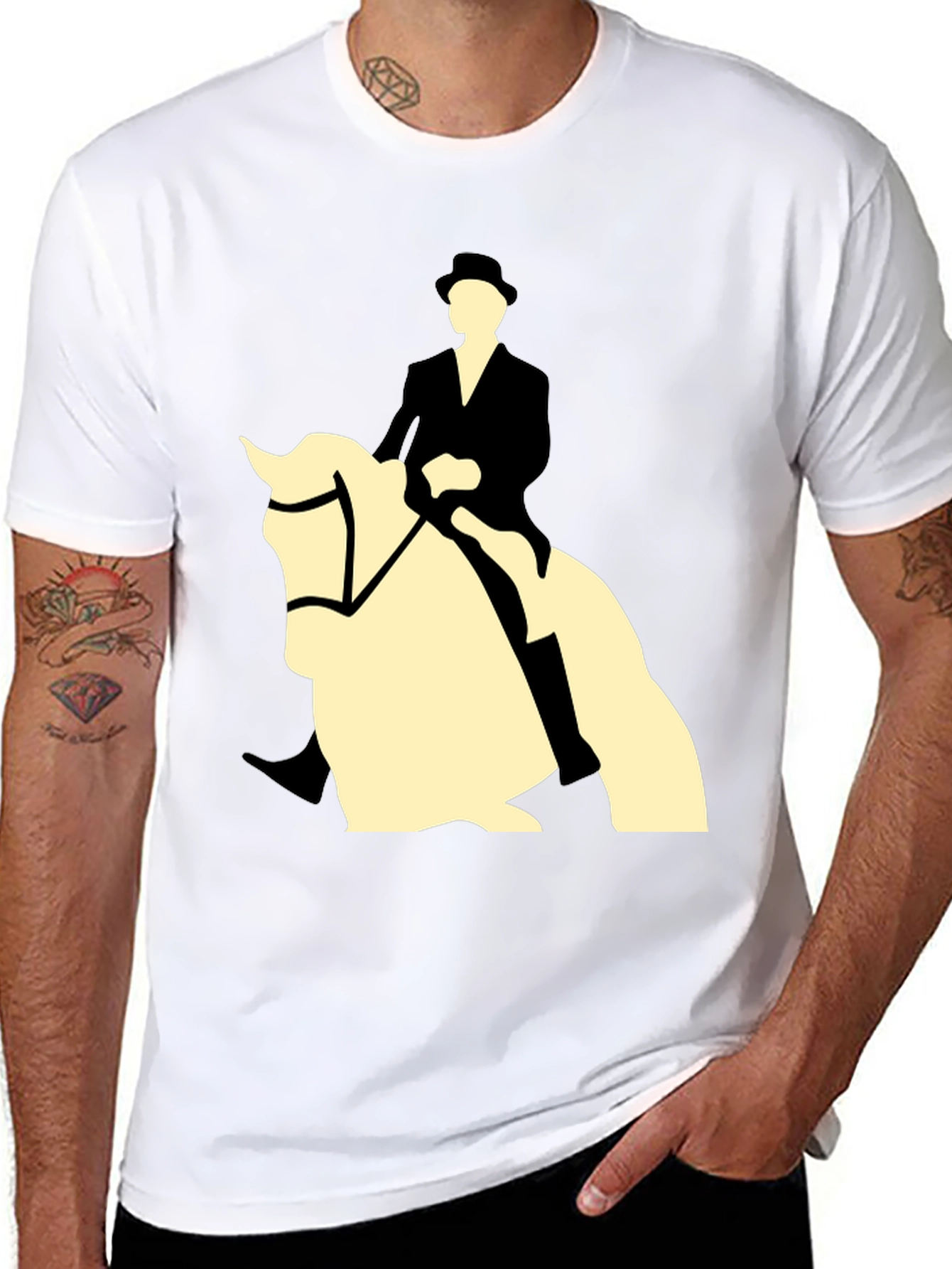 Equestrian Horse & Rider Graphic Tee