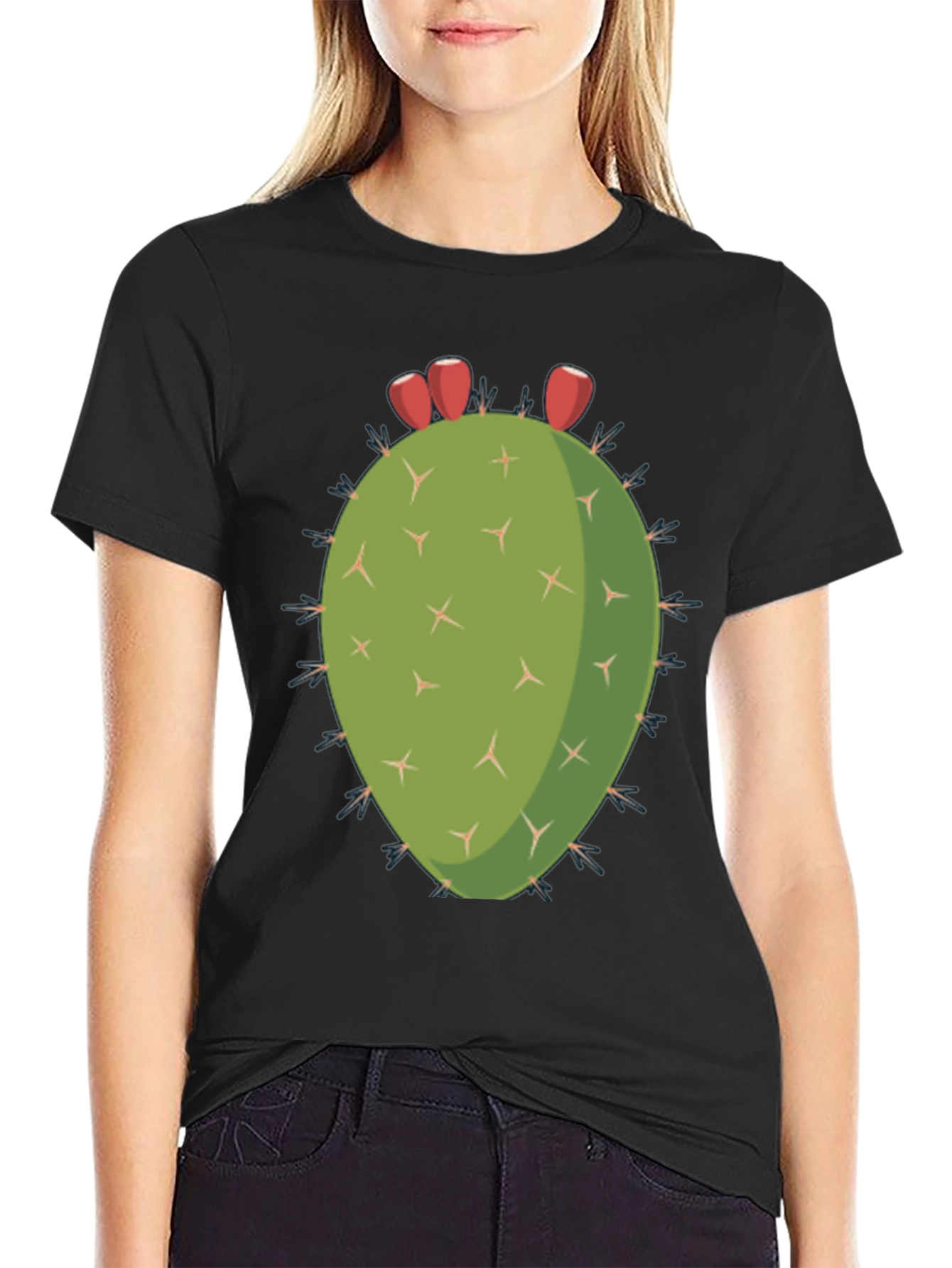Cactus Graphic Black T-Shirt