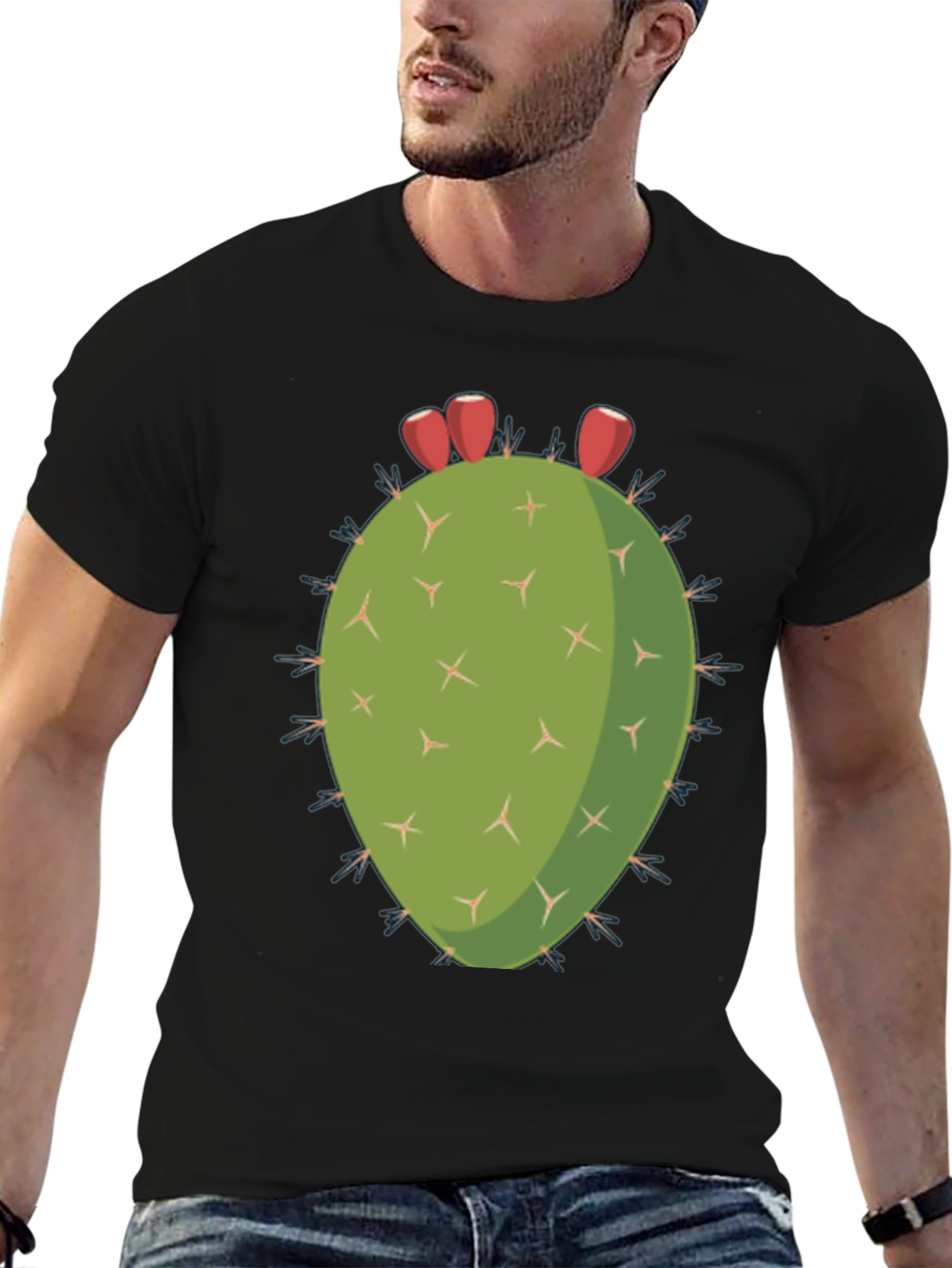Cactus Graphic Black T-Shirt
