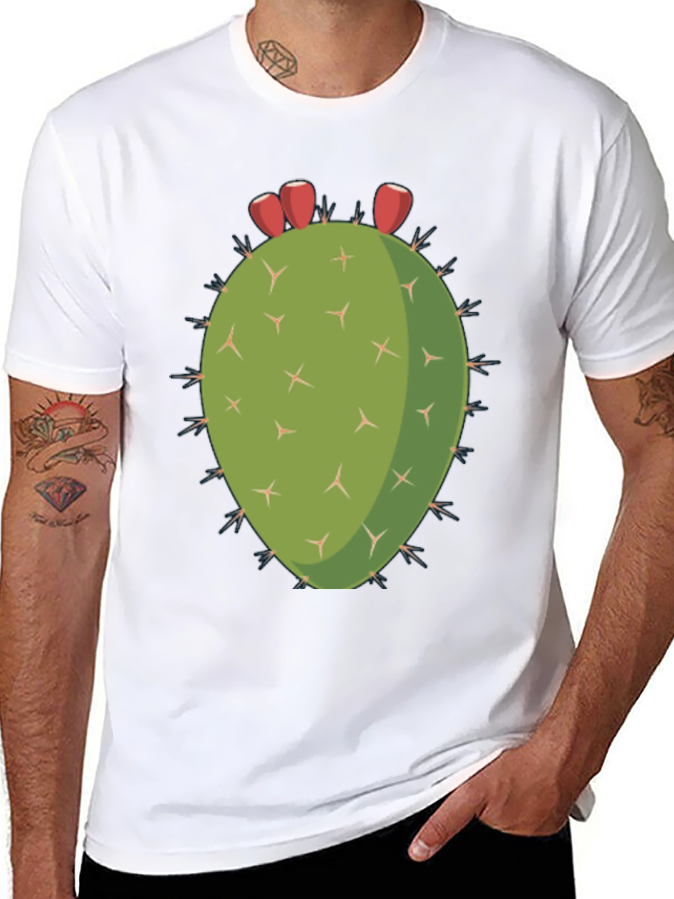 Cactus Graphic Black T-Shirt