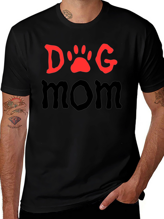 Dog Mom T-Shirt - Paw Print Graphic Tee