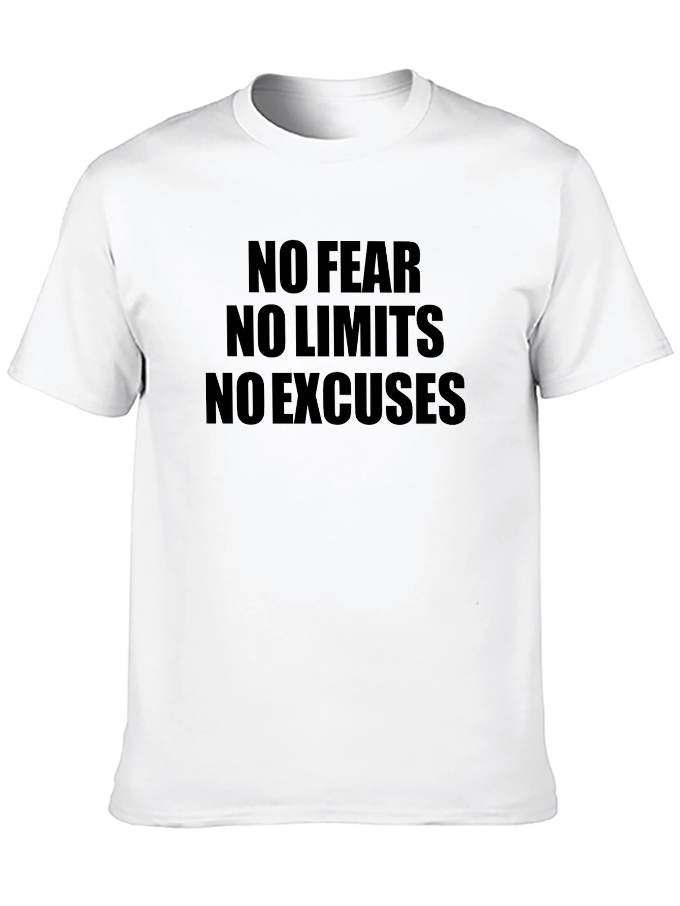 Motivational Black T-Shirt - No Fear No Limits