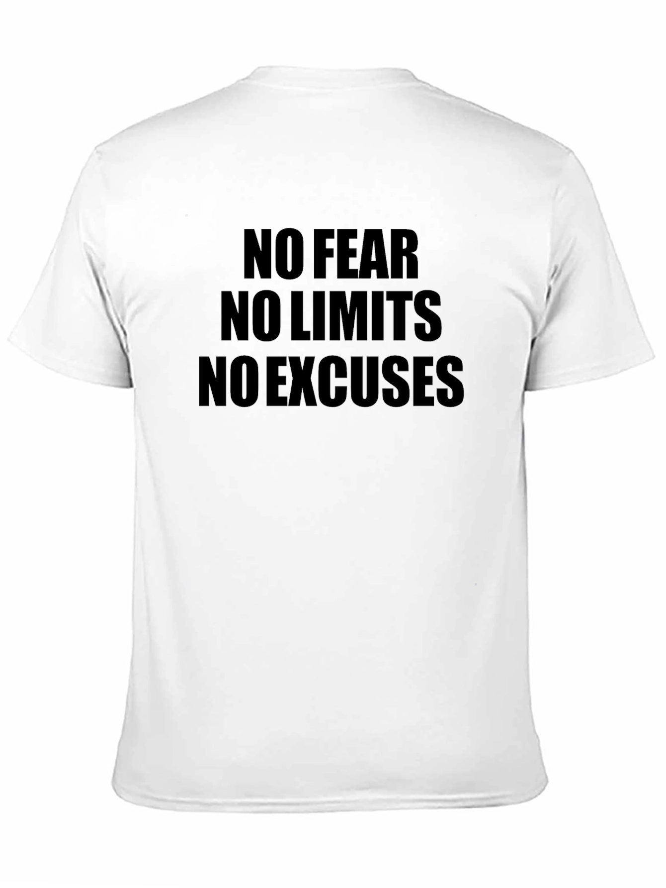 Motivational Black T-Shirt - No Fear No Limits
