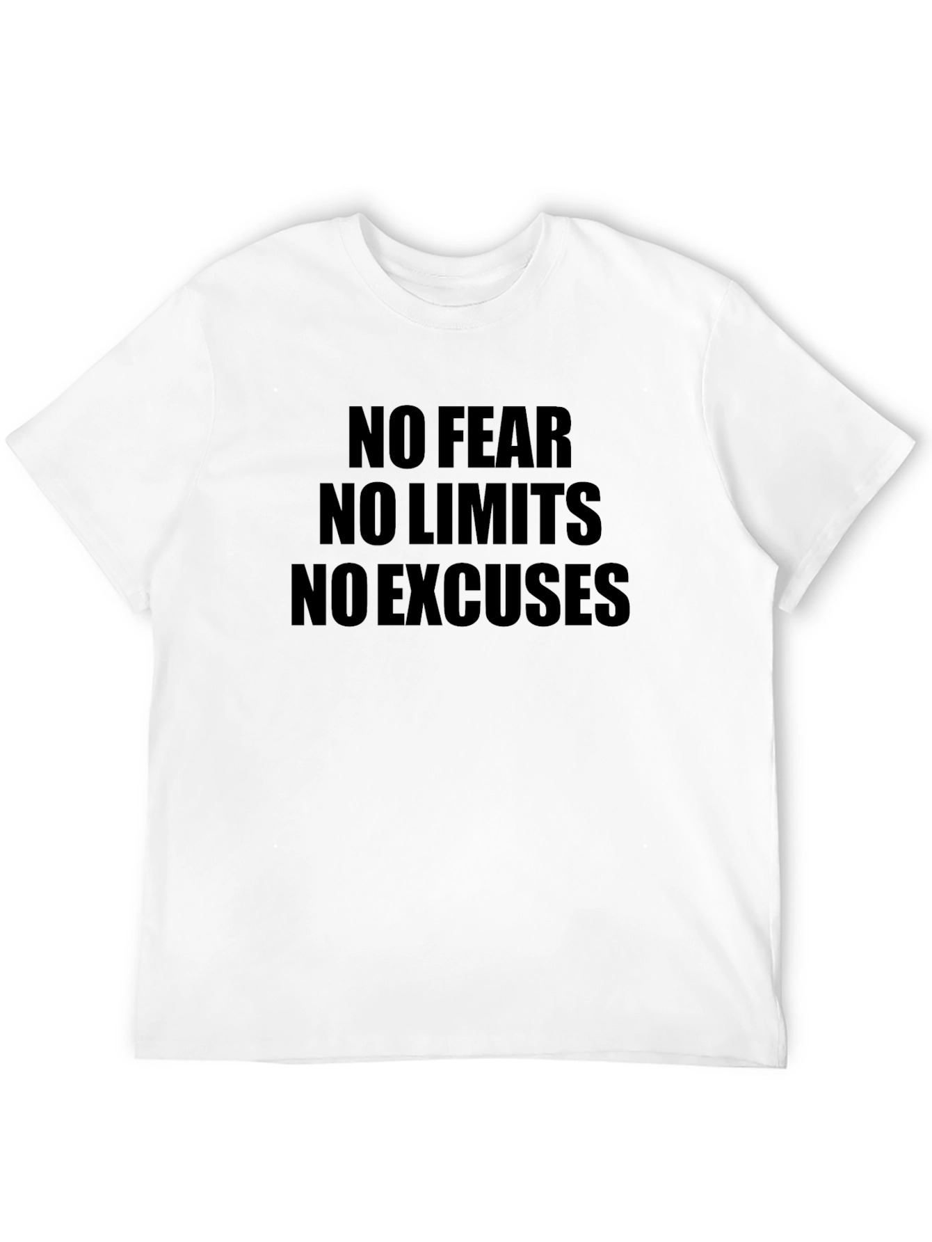 Motivational Black T-Shirt - No Fear No Limits