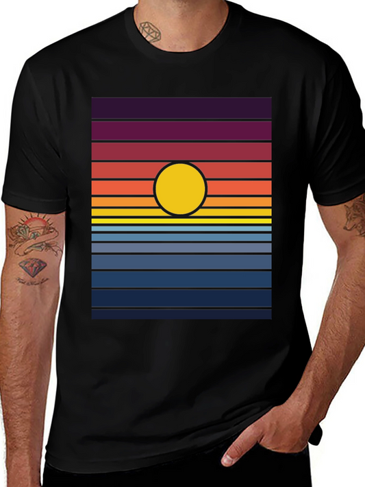 Retro Sunset Graphic Tee - Stylish Comfort