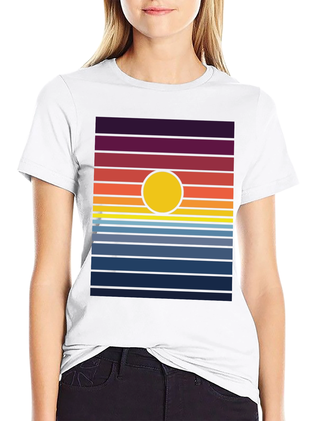 Retro Sunset Graphic Tee - Stylish Comfort