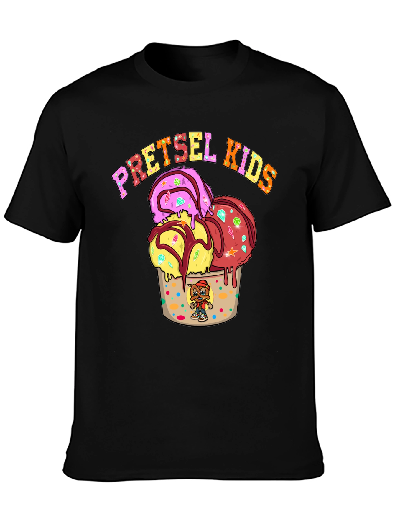 Pretzel Kids T-Shirt - Ice Cream Graphic Tee