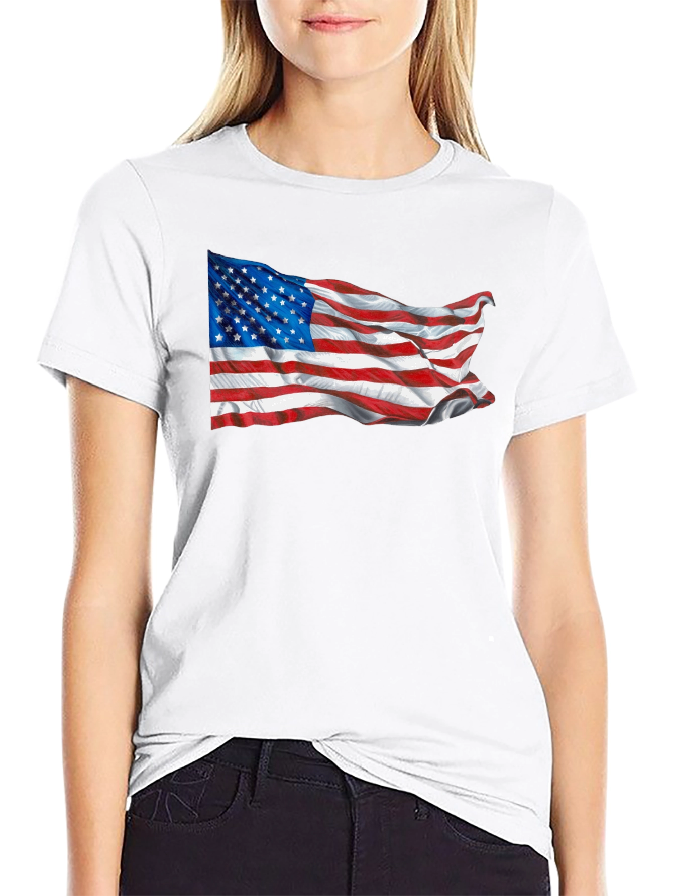 American Flag Graphic Tee