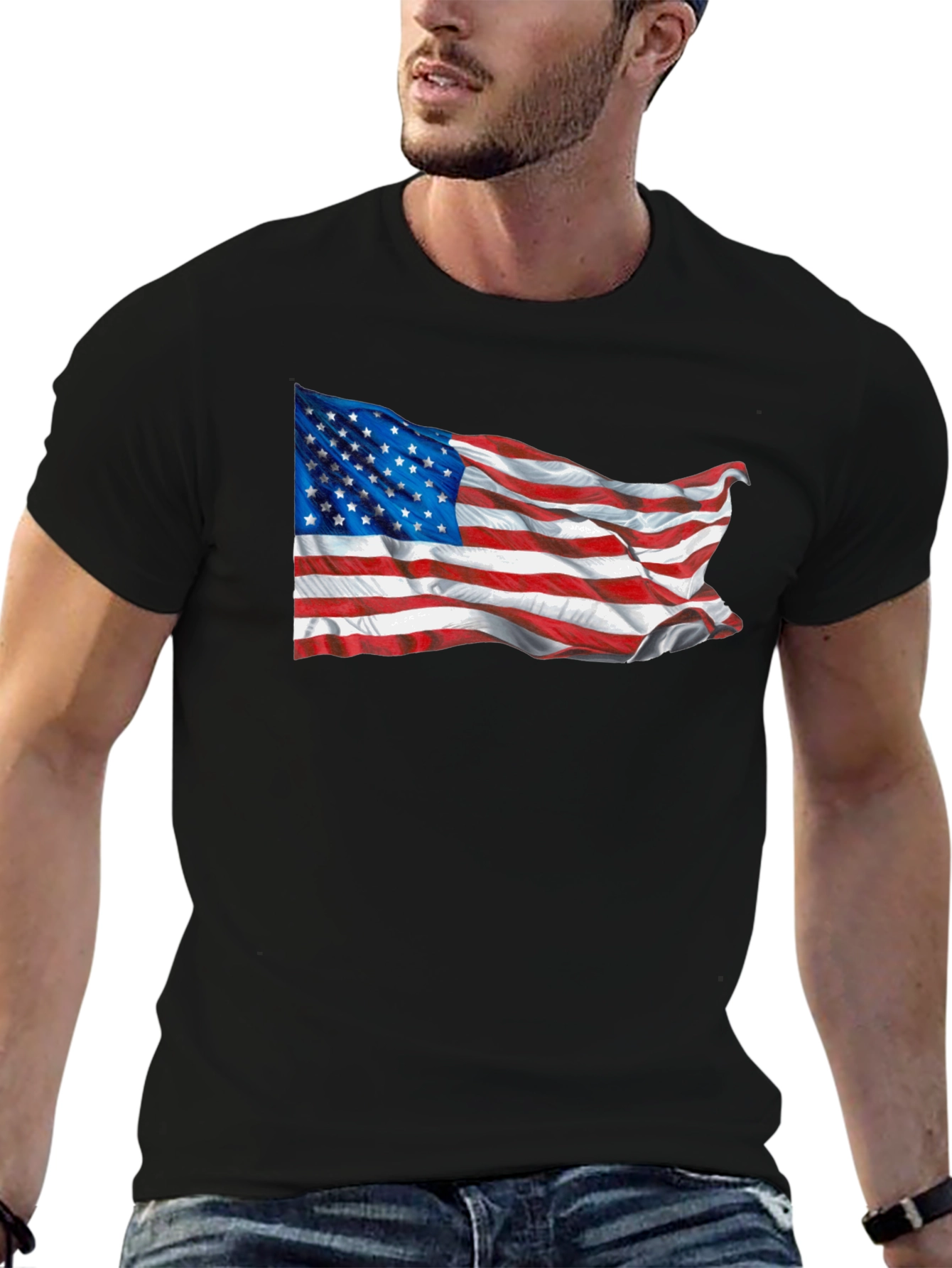 American Flag Graphic Tee